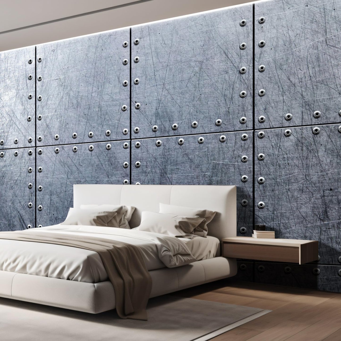 wall26 Wall Sticker/Wall Mural Metal Background, Not Peel and Stick, Non-Woven Wallpaper Decorative for Bedroom, Living Room,Office - 120x192 inches