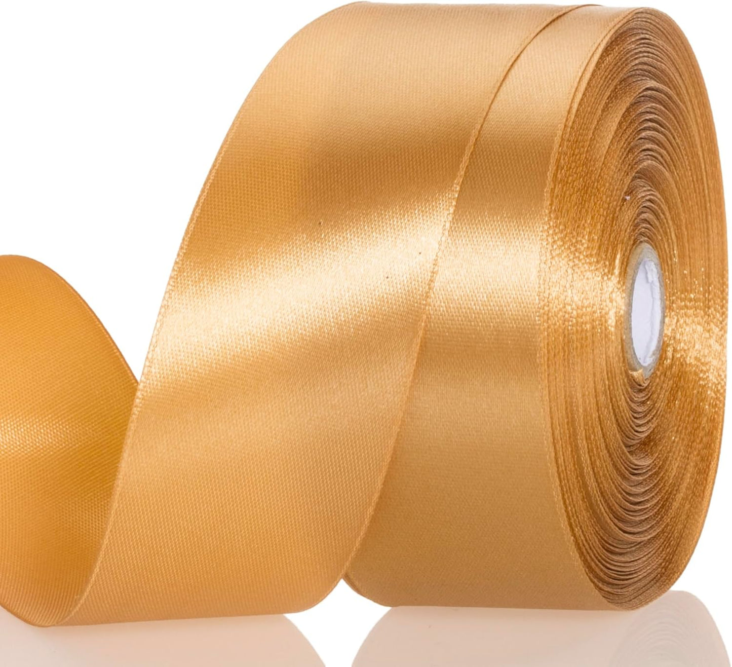 1 1/2 Copper Solid Satin Ribbon, 50 Yards Craft Fabric Ribbon for Gift Wrapping Floral Bouquets Wedding Party Decoration