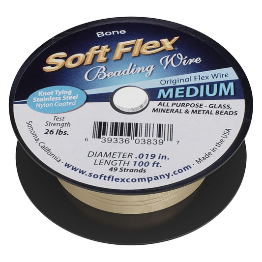 Soft Flex 49 Strand Beading Wire - Medium 0.19 Diameter - 100 Feet Nylon Design Wire