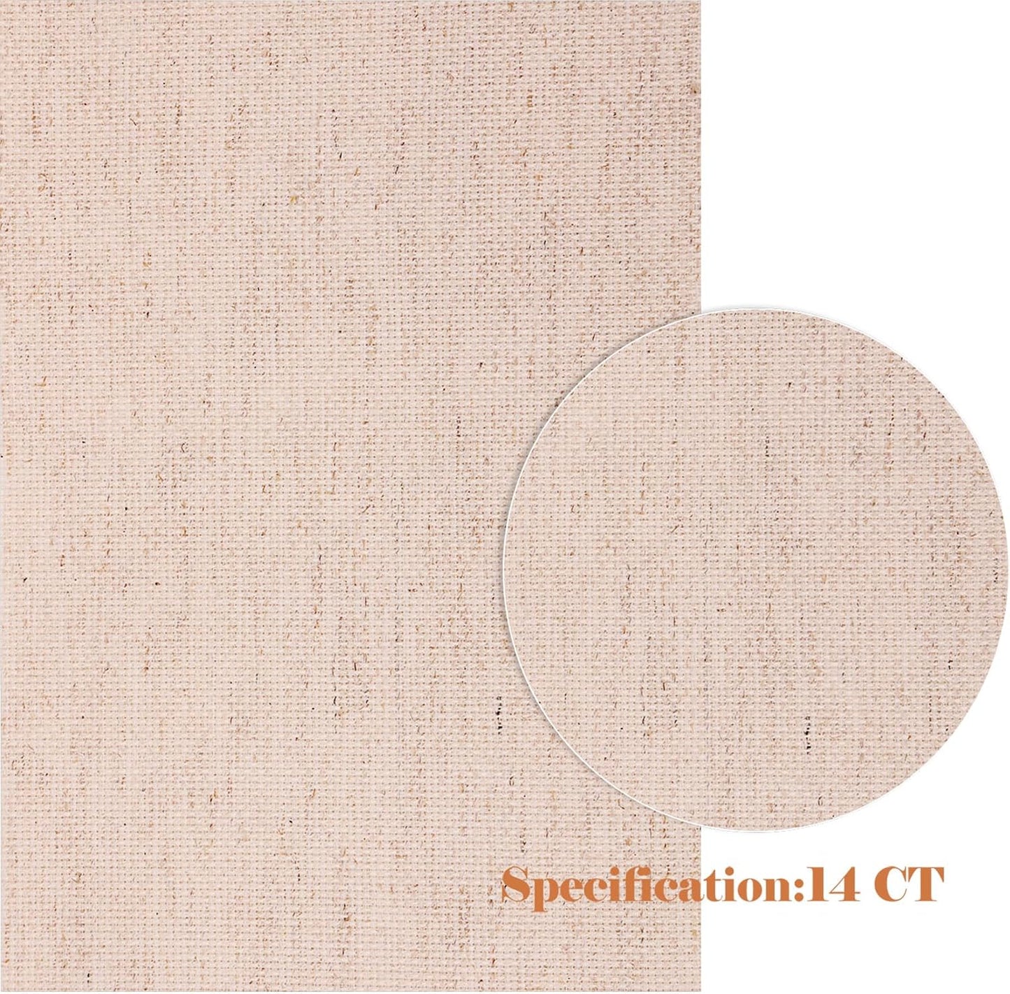 Caydo 6 Pieces Aida Cloth 14 Count Linen Cross Stitch Fabric Embroidery Fabric for Embroidery, Needlework, DIY Handicrafts, 12 by 18-Inch