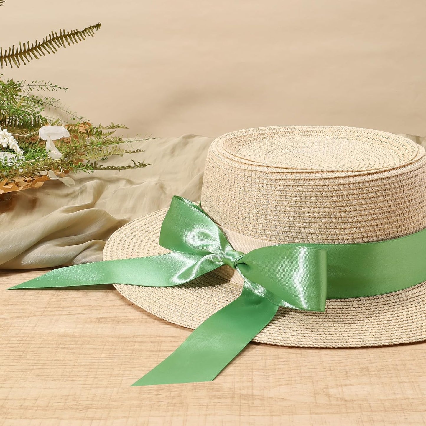 LaRibbons Sage Green Satin Ribbon 1 Inch 50 Yards Luxury Double Faced Green Silk Ribbon for Flower Bouquet Crafts Gift Wrapping Wedding Decoration