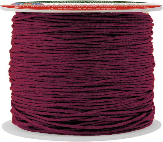 Mandala Crafts 1mm 109 Yards Maroon Cotton Waxed Cord for Jewelry Making Bracelet Cord Waxed String - Beading String Thread Jewelry Cords for Necklaces String