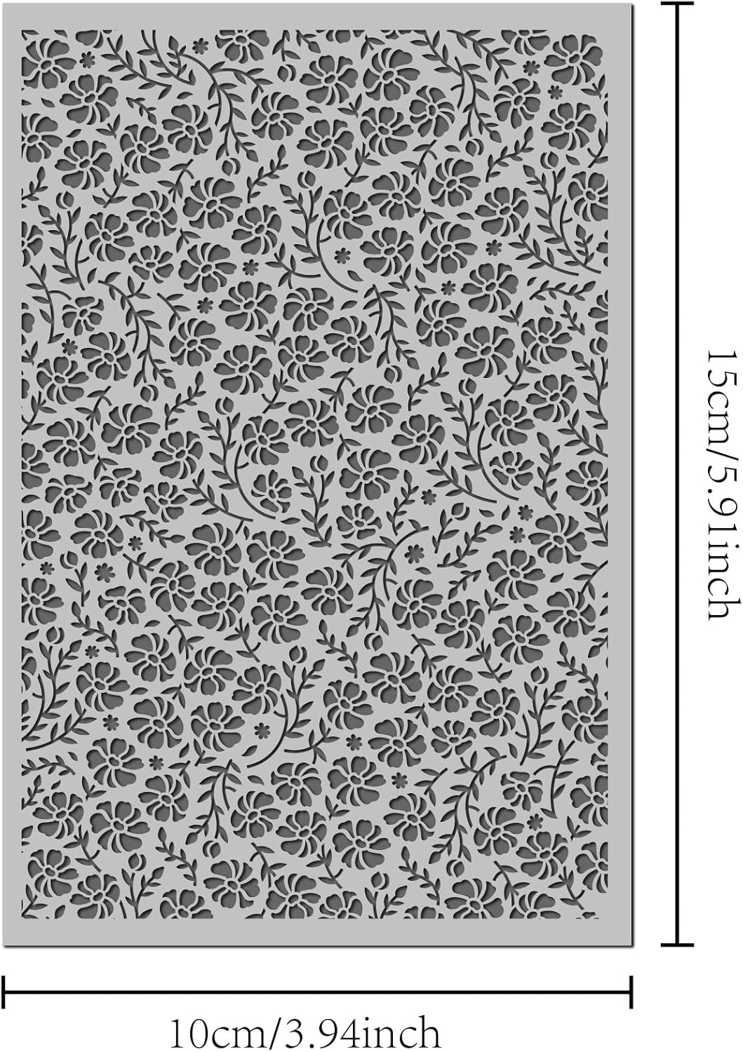 Arbuya Flowers Polymer Clay Texture Mat - Floral Swirls Leaves Texture Sheet for Polymer Clay Jewelry Making, Earring Charms, DIY Craft Supplies