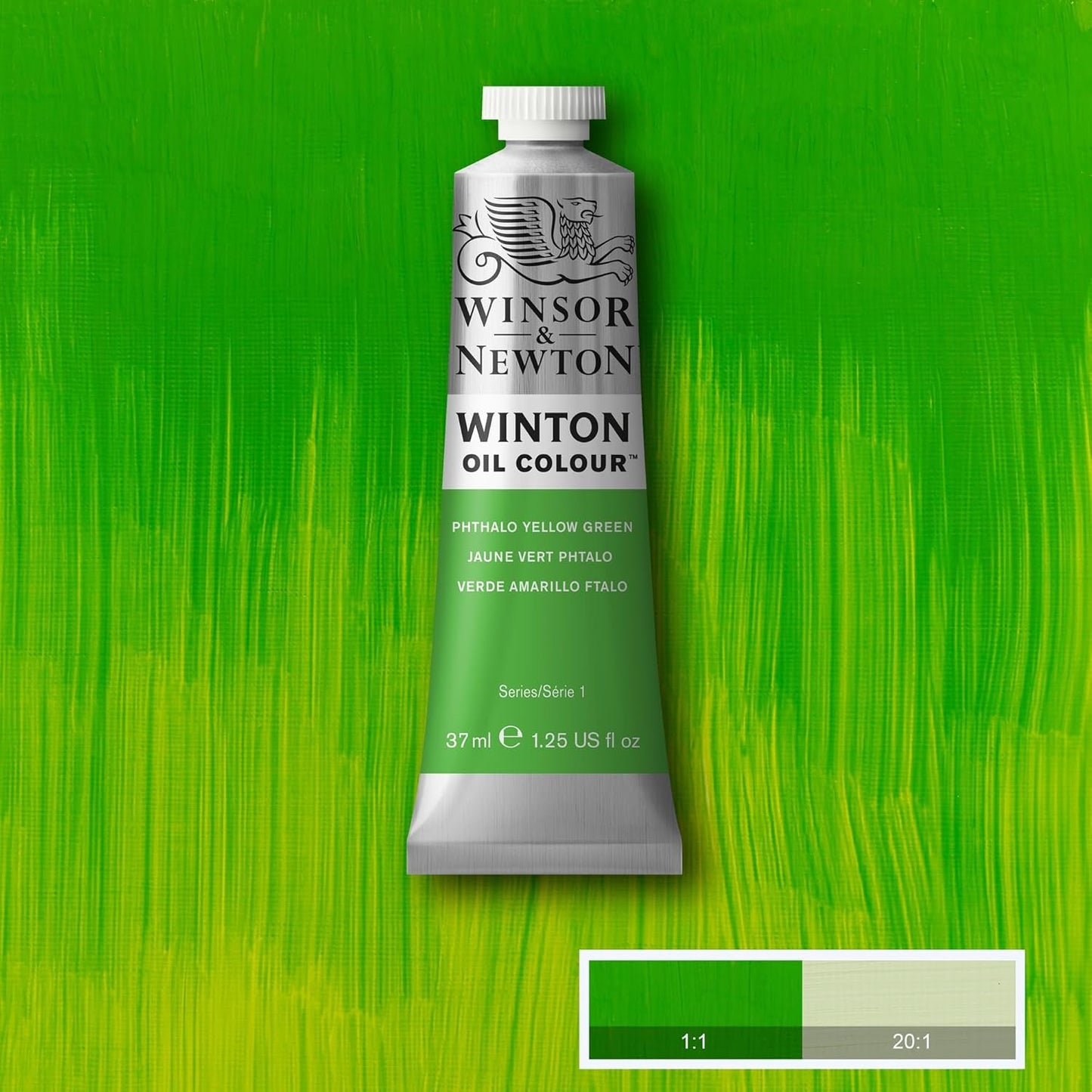 Winsor & Newton Winton Oil Color, 37ml (1.25-oz) Tube, Phthalo Yellow Green