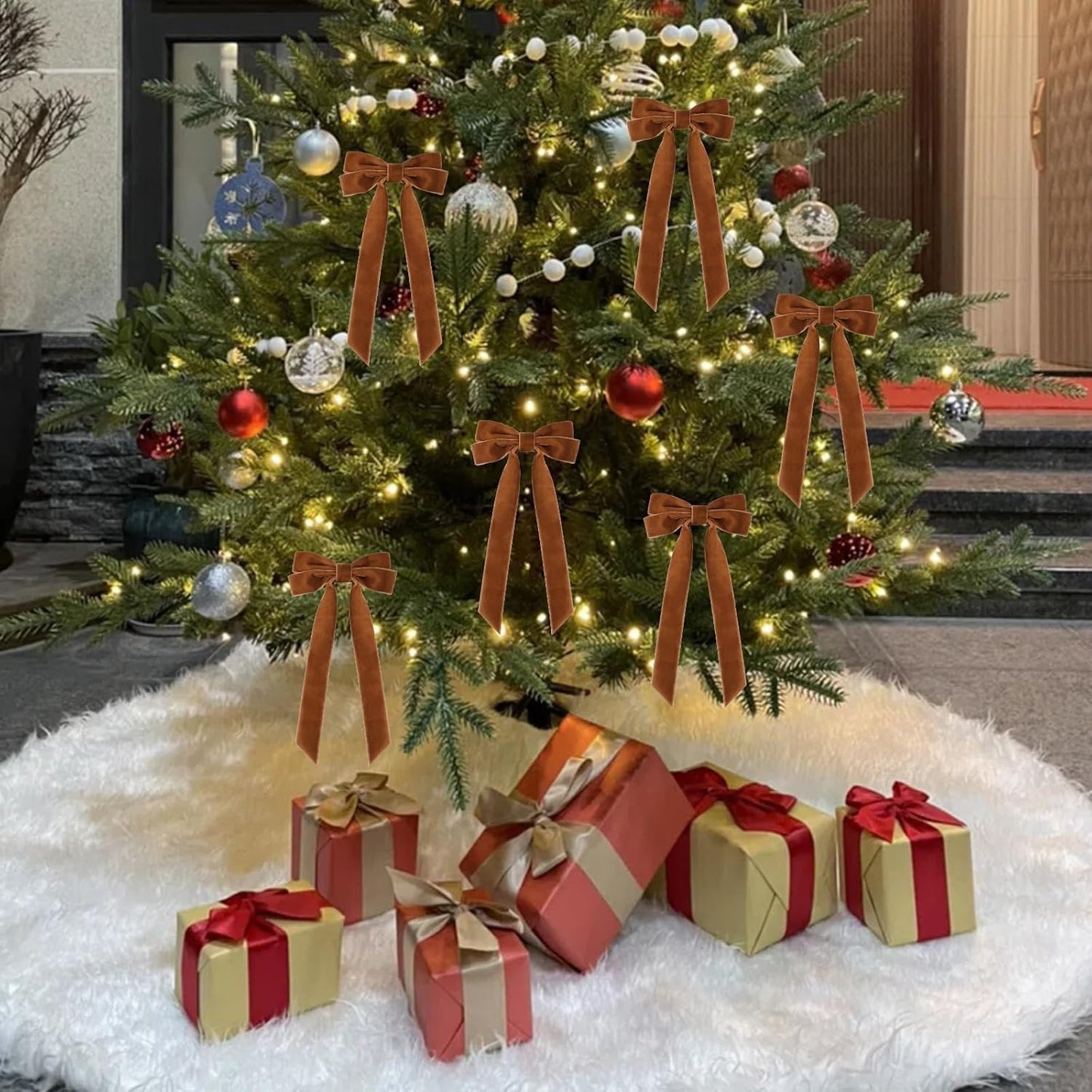 15 Yards Velvet Ribbon 1-1/2 Inch Single Face Brown Velvet Ribbon Spool Prefect for Wedding, Ribbons for Gift Wrapping, Christmas Tree Ornaments Wreath Hair Bows, Ribbons for Crafts