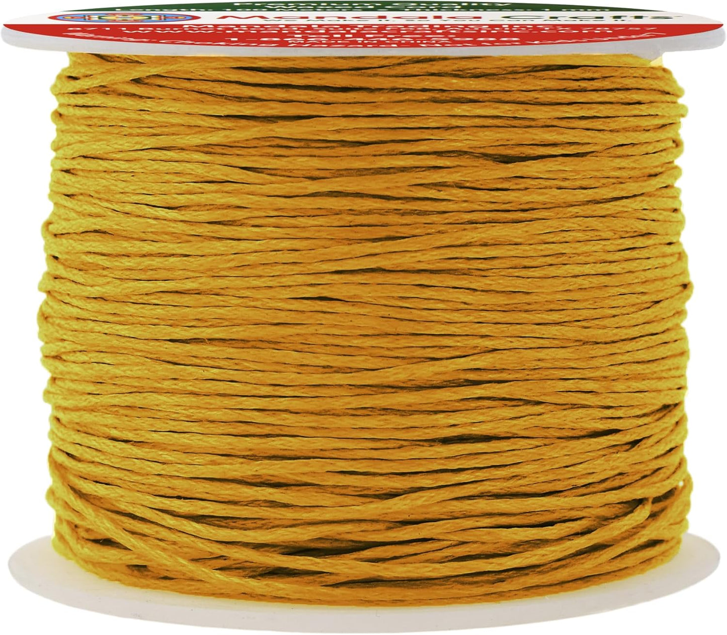 Mandala Crafts 1mm 109 Yards Dark Goldenrod Cotton Waxed Cord for Jewelry Making Bracelet Cord Waxed String - Beading String Thread Jewelry Cords for Necklaces String