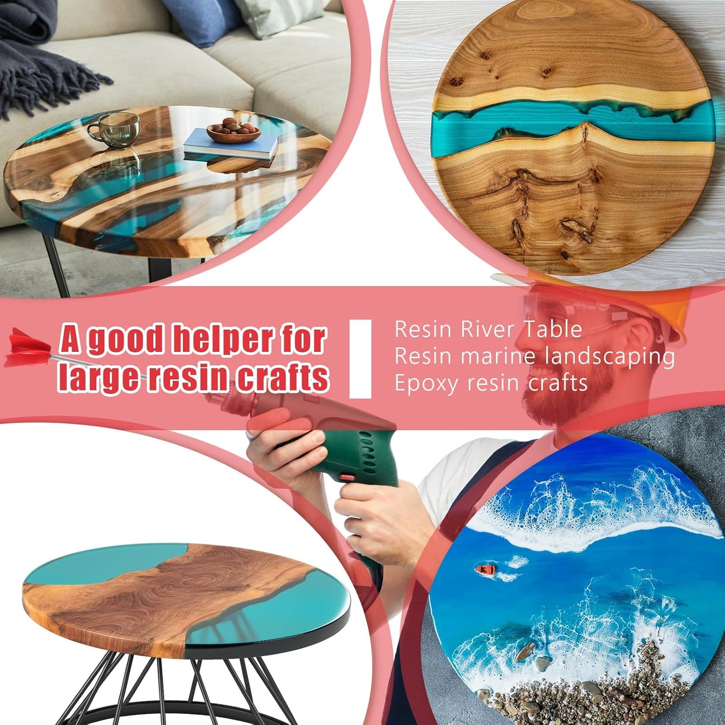 Loosh 8 Pcs 11 Inch Paint Stirrer for Drill, Paint Mixer Attachment, Helix Epoxy Mixer for Concrete Resin Silicone Stirrer Paddle Works with Most Drills