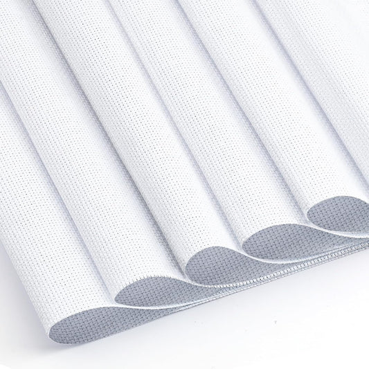 6 Pcs Cross Stitch Fabric, 14 Count White Embroidery Fabric Cloth Cross Stitch Cloth Supplies for DIY Handicrafts, Needlework, Embroidery Decoration Crafts (12 by 18-Inch)