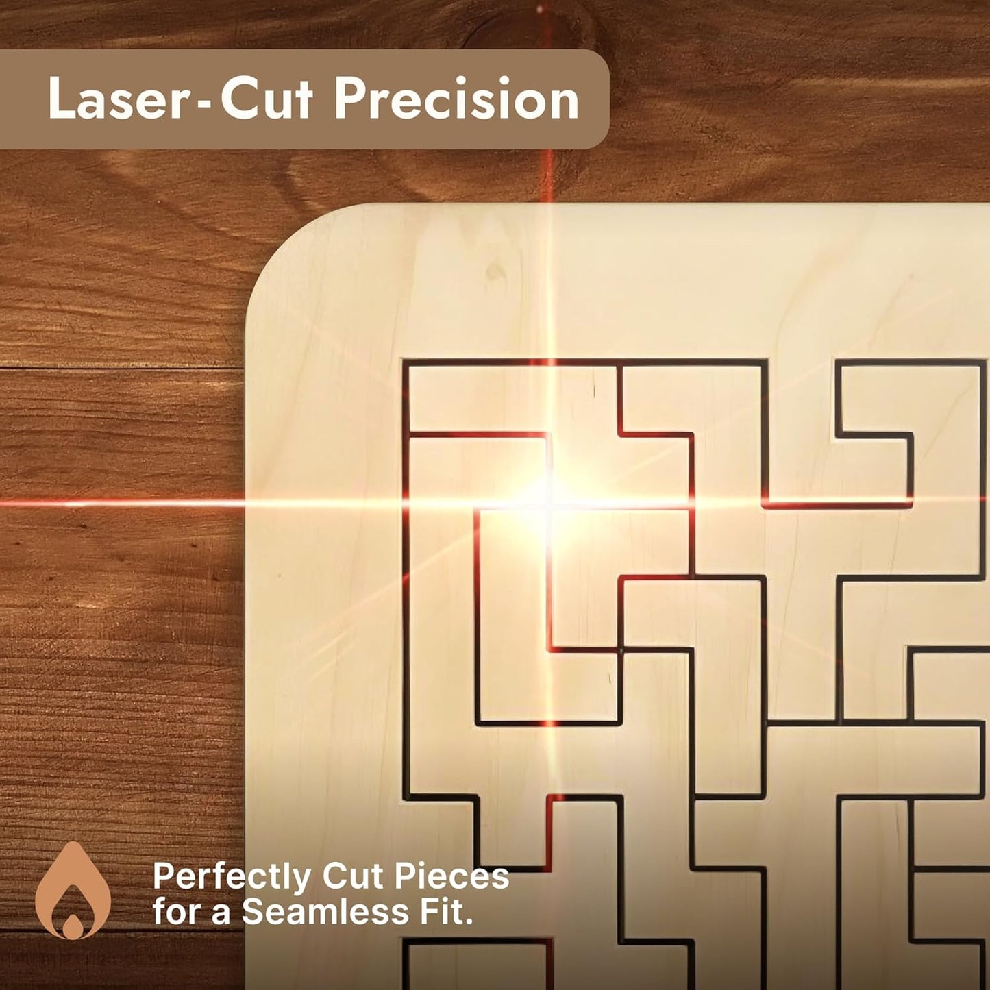 Mind Bending Wooden Jigsaw Puzzle - Difficult Challenging Impossible Puzzles for Adults, Advanced Hard Jigsaw Puzzles - Aztec Labyrinth - 130 Pieces