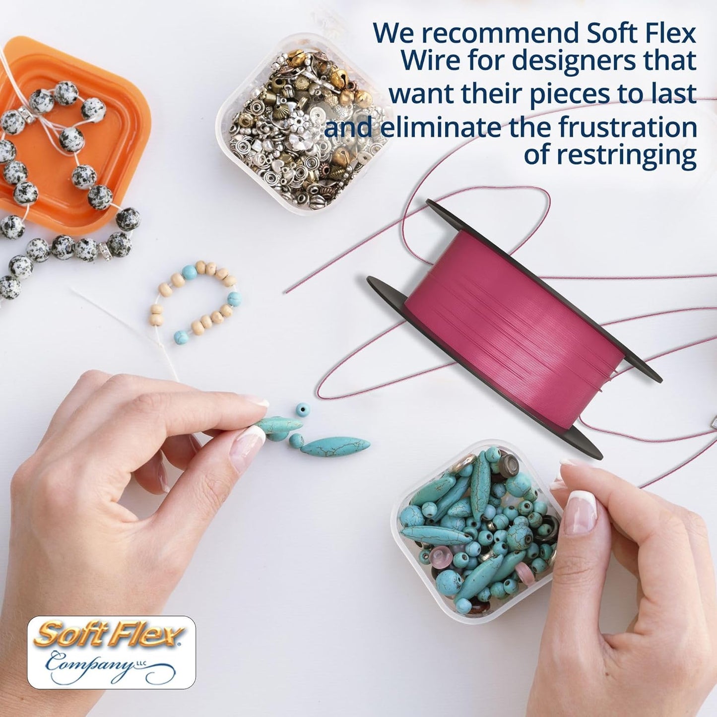 Soft Flex 49 Strand Beading Wire - Medium 0.19 Diameter - 30 Feet Nylon Design Wire