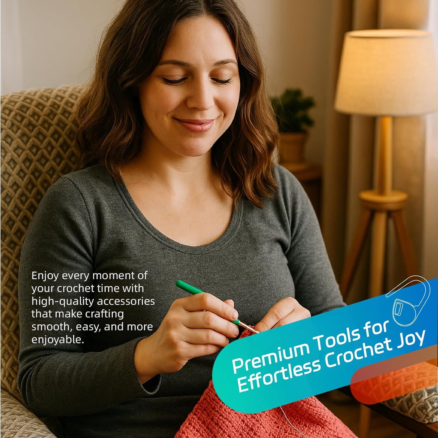 200PCS Crochet Stitch Markers with 12 Needles by Flickzo – Locking Stitch Markers with Clear Case, Colorful Plastic Safety Pins for Knitting & Crochet Accessories Supplies