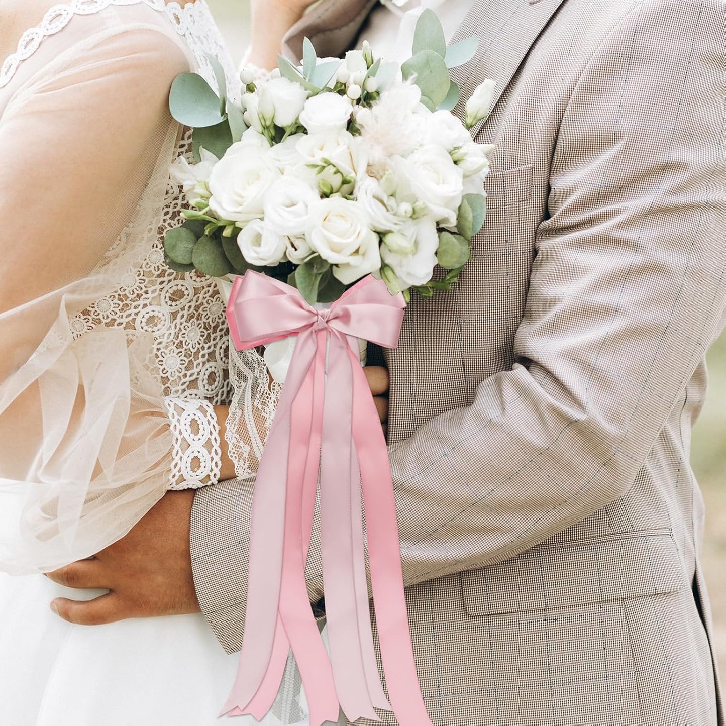 1 Inch Pink Satin Ribbons for Crafts, 6 Rolls Single-Faced Pink Assorted Ribbons for Gift Wrapping Flower Bouquet Wedding Invitations Bridal Shower Hair Bows Garland Party Decor