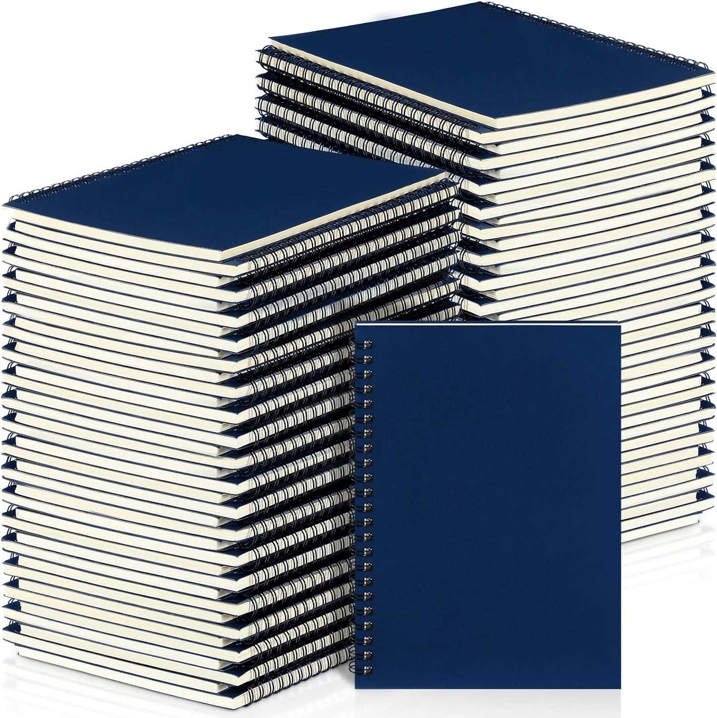 Yahenda 54 Pcs Spiral Notebook Bulk A5 Journal Lined 8.3'' x 5.5'' Writing Composition Paper Small Notepad Subject Notebook for Students Office Business Back to School Supplies (Deep Blue)