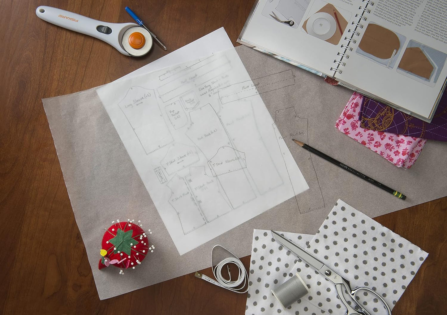 Bienfang Sketching & Tracing Paper Roll, White, 24 Inches x 50 Yards - for Drawing, Trace, Sketch, Sewing Pattern