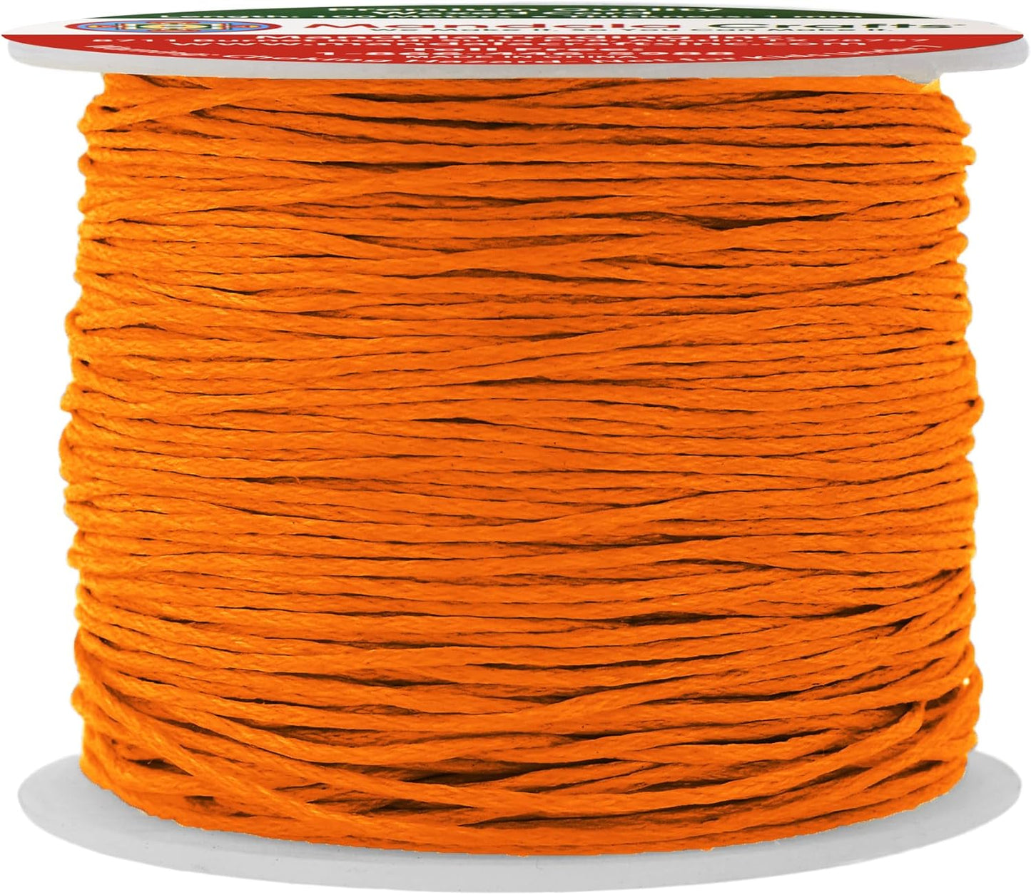 Mandala Crafts 1mm 109 Yards Orange Cotton Waxed Cord for Jewelry Making Bracelet Cord Waxed String - Beading String Thread Jewelry Cords for Necklaces String