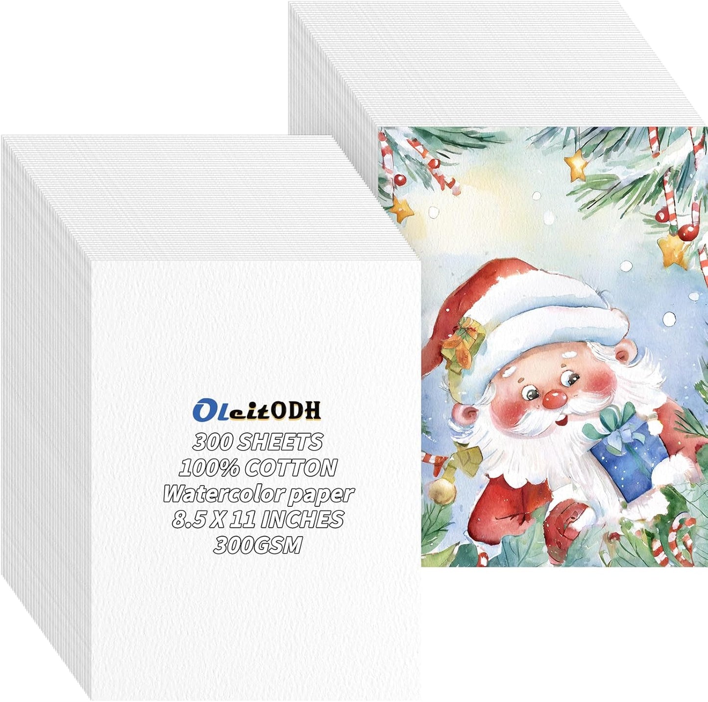 150 Sheets 100% Cotton Watercolor Paper Bulk -140LB/300GSM Art Paper-8.5 x 11 inch Painting & Craft Paper, Finger Paints, Watercolor, Tempera, Drawing, Art Room & Home School Crafts