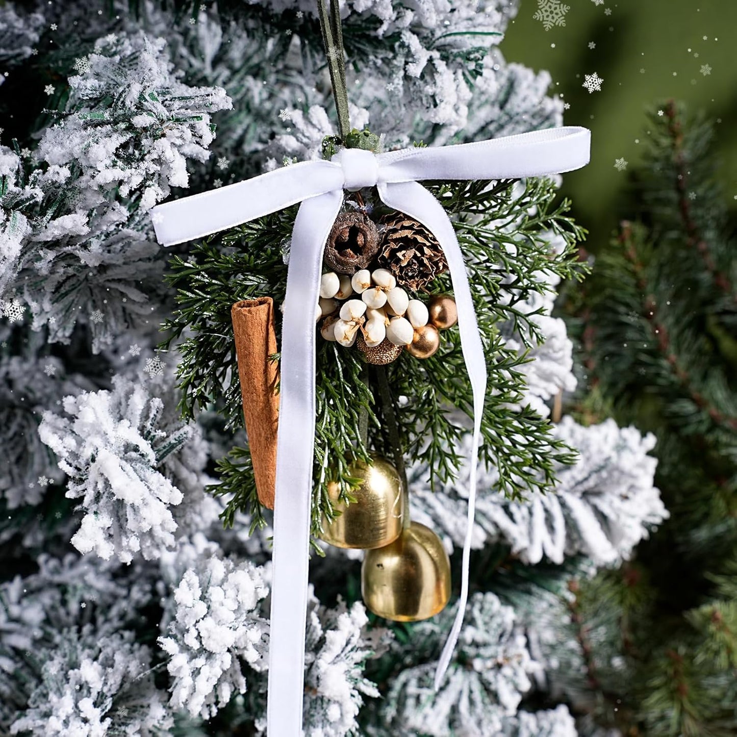 LaRibbons Thin Velvet Ribbon 3/8 Inch x 25 Yards, White Velvet Ribbon for Christmas Tree, Gift Wrapping, Wreath Bow, Outdoor Decoration