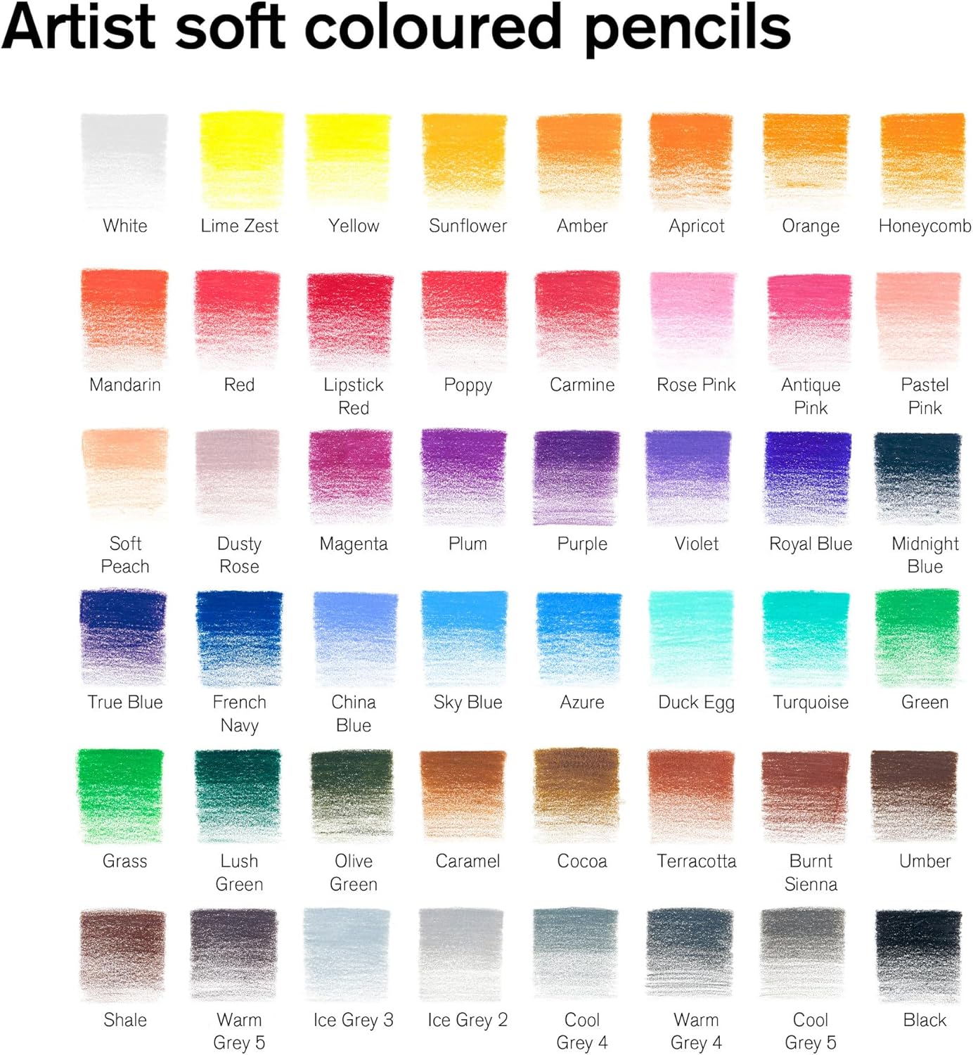 Winsor & Newton Studio Collection Artist Pencils, Colour Pencil Box Set, Set of 50