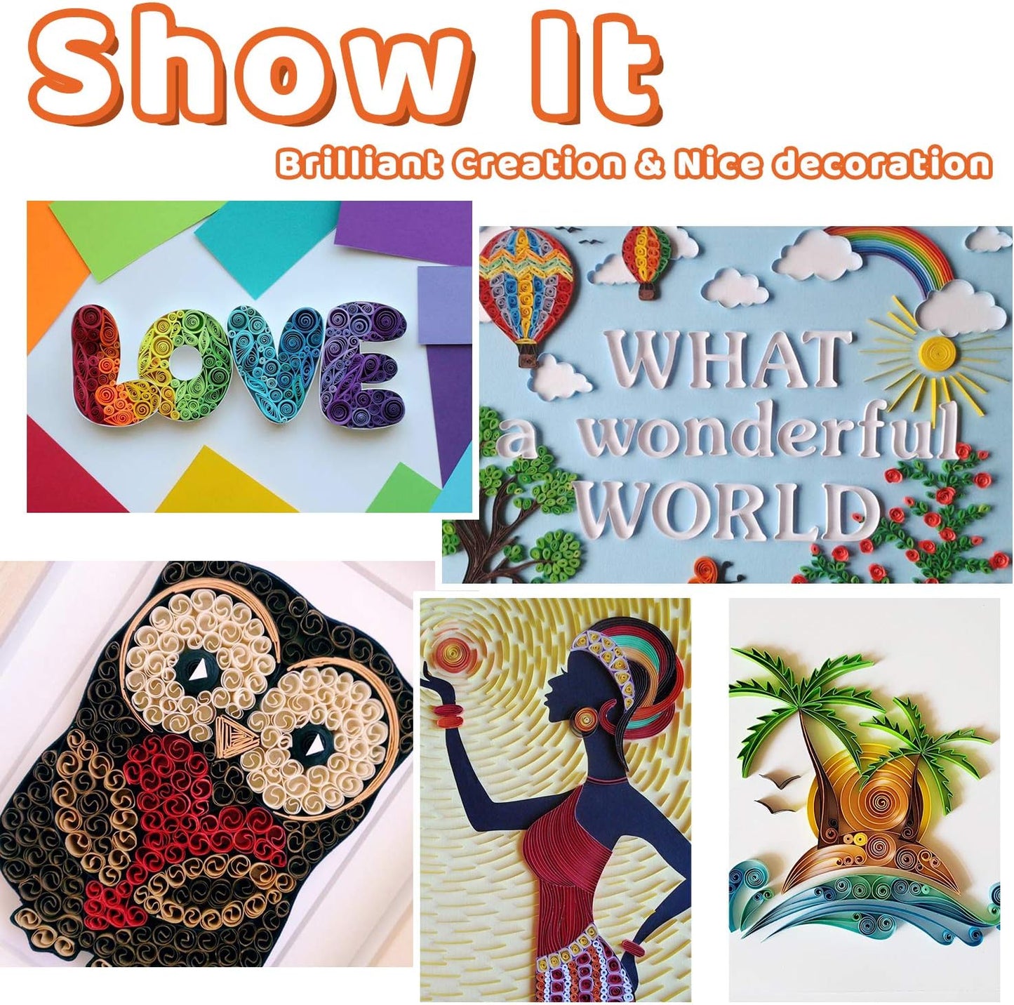 JoyPlus Quilling Kits for Beginners with Manual, 24 Tools & Supplies with Durable Storage Box, Updated Paper Crimper Tool, Premium Husking Board & Electronic Pen Green