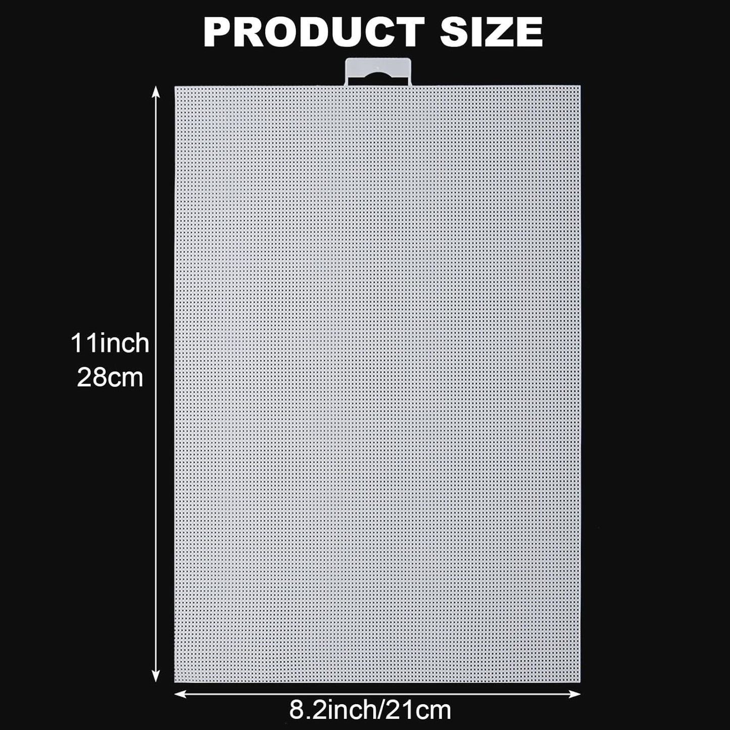 12PCS 14 Count Plastic Mesh Canvas Sheets, 14 CT Perforated Plastic Stitching Canvas Cross Stitch PlasticMesh Canvass for Embroidery, Crafts DIY Crochet Projects, 8.2 X 11 Inch, White
