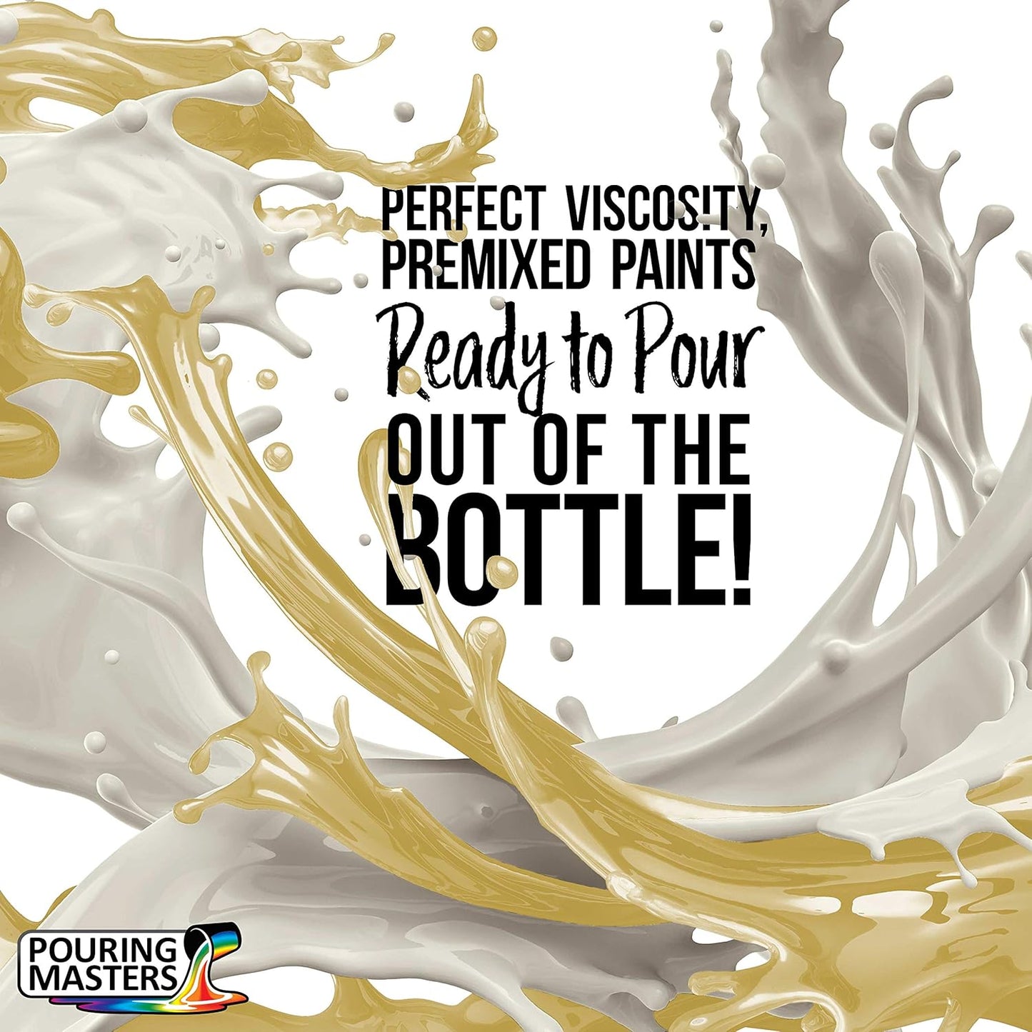 Pouring Masters Buttercream Yellow Ready to Pour Acrylic Pouring Paint - Premium 8-Ounce Pre-Mixed Fluid Acrylic Paint - Fluid Art Supplies for Canvas, Wood, Paper, Tile & Rocks
