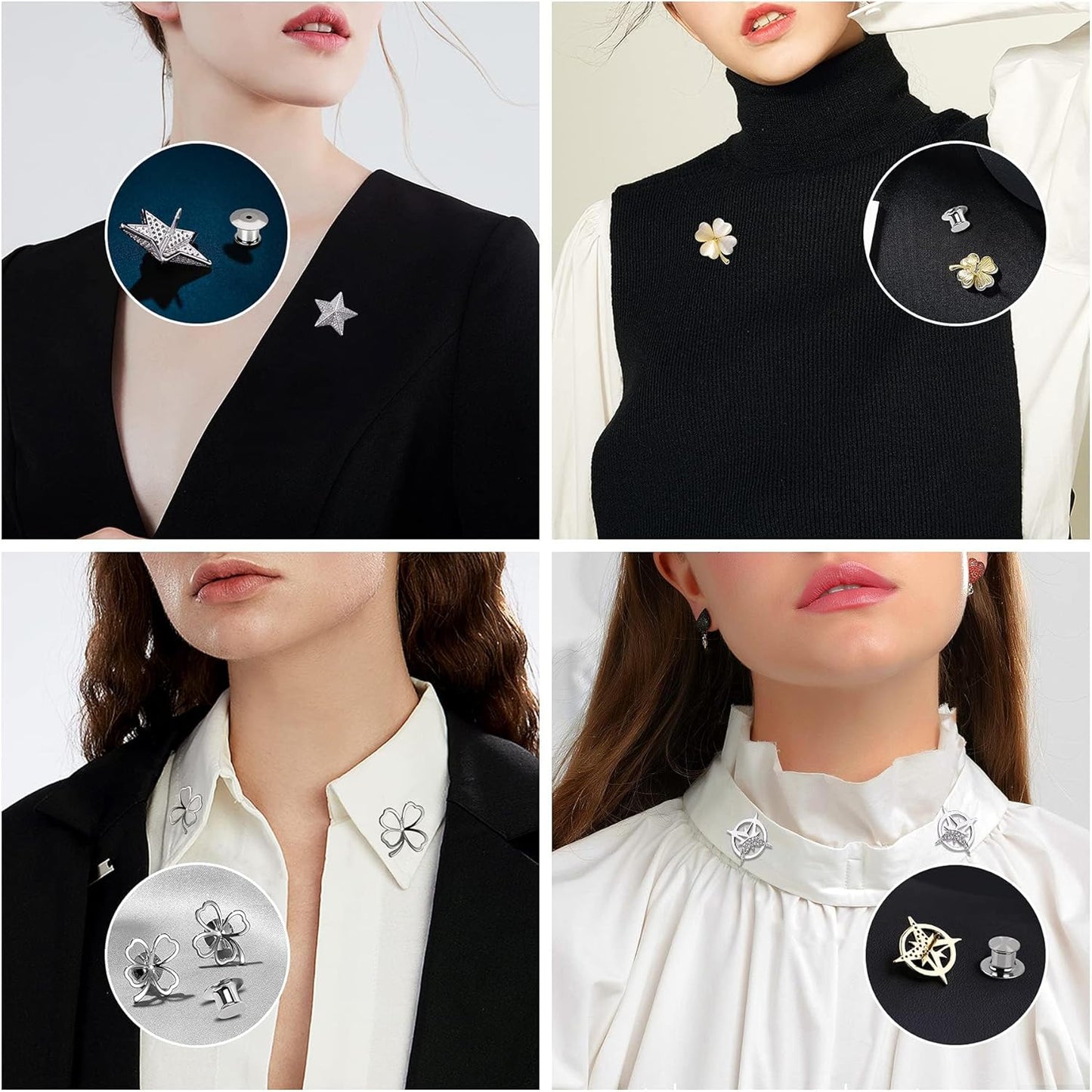 DECYOOL 75 Pieces Metal Pin Backs Locking Pin Keepers Locking Clasp