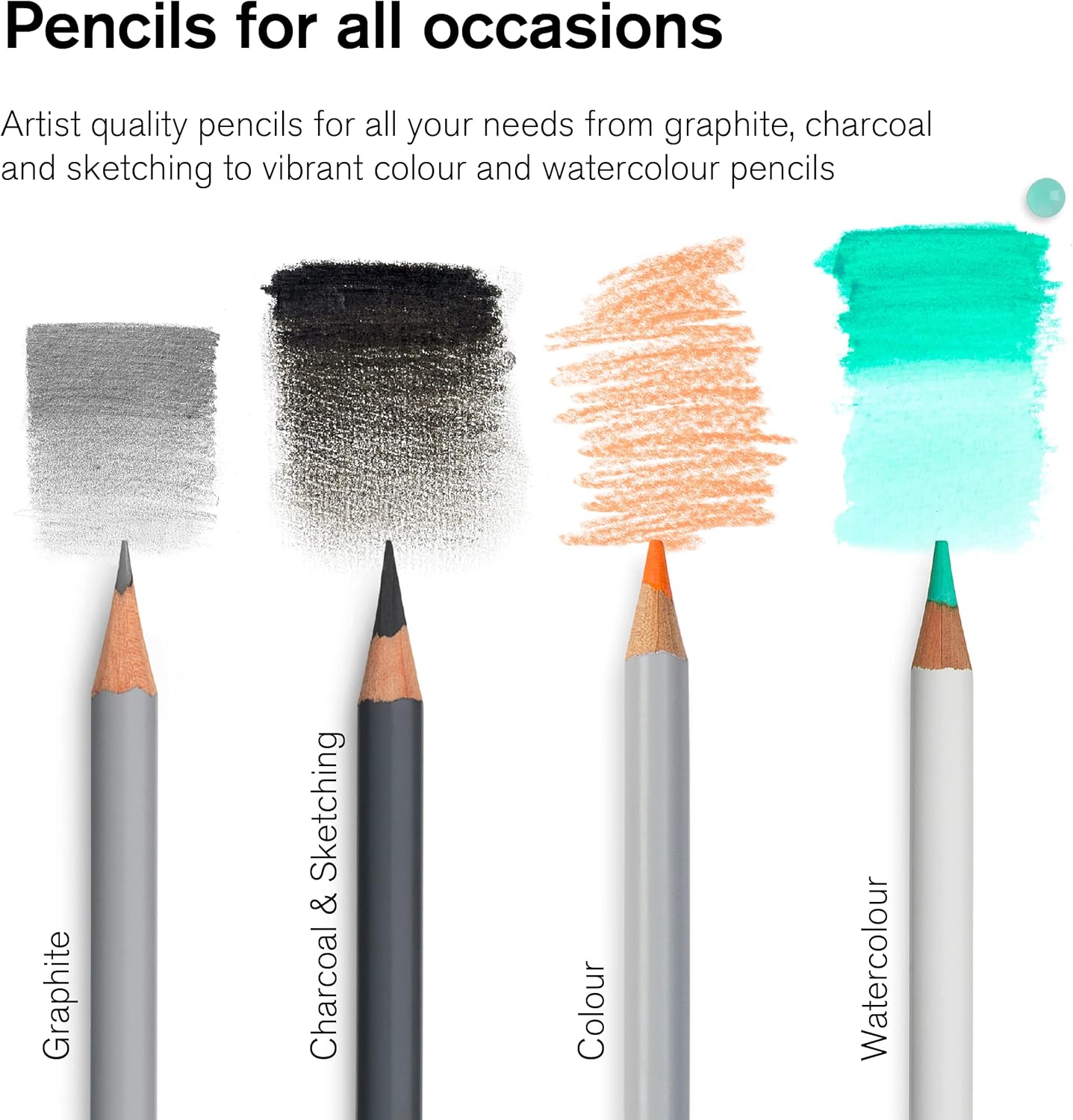 Winsor & Newton Studio Collection Artist Pencils, Graphite Pencils, Set of 5