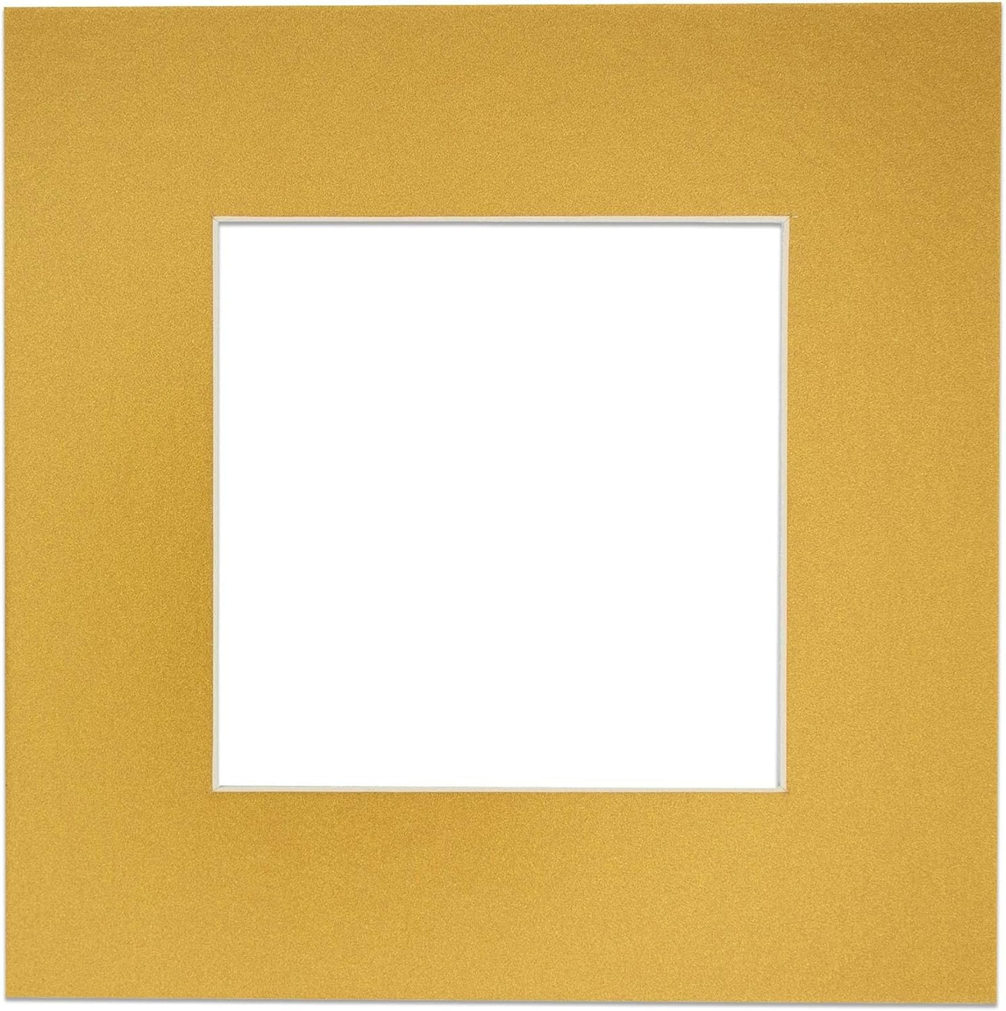 5x7 Mat for 8.5x11 Frame - Precut Mat Board Acid-Free Metallic Gold 5x7 Photo Matte For a 8.5x11 Picture Frame, Premium Matboard for Family Photos, Show Kits, Art, Picture Framing, Pack of 25 Mats