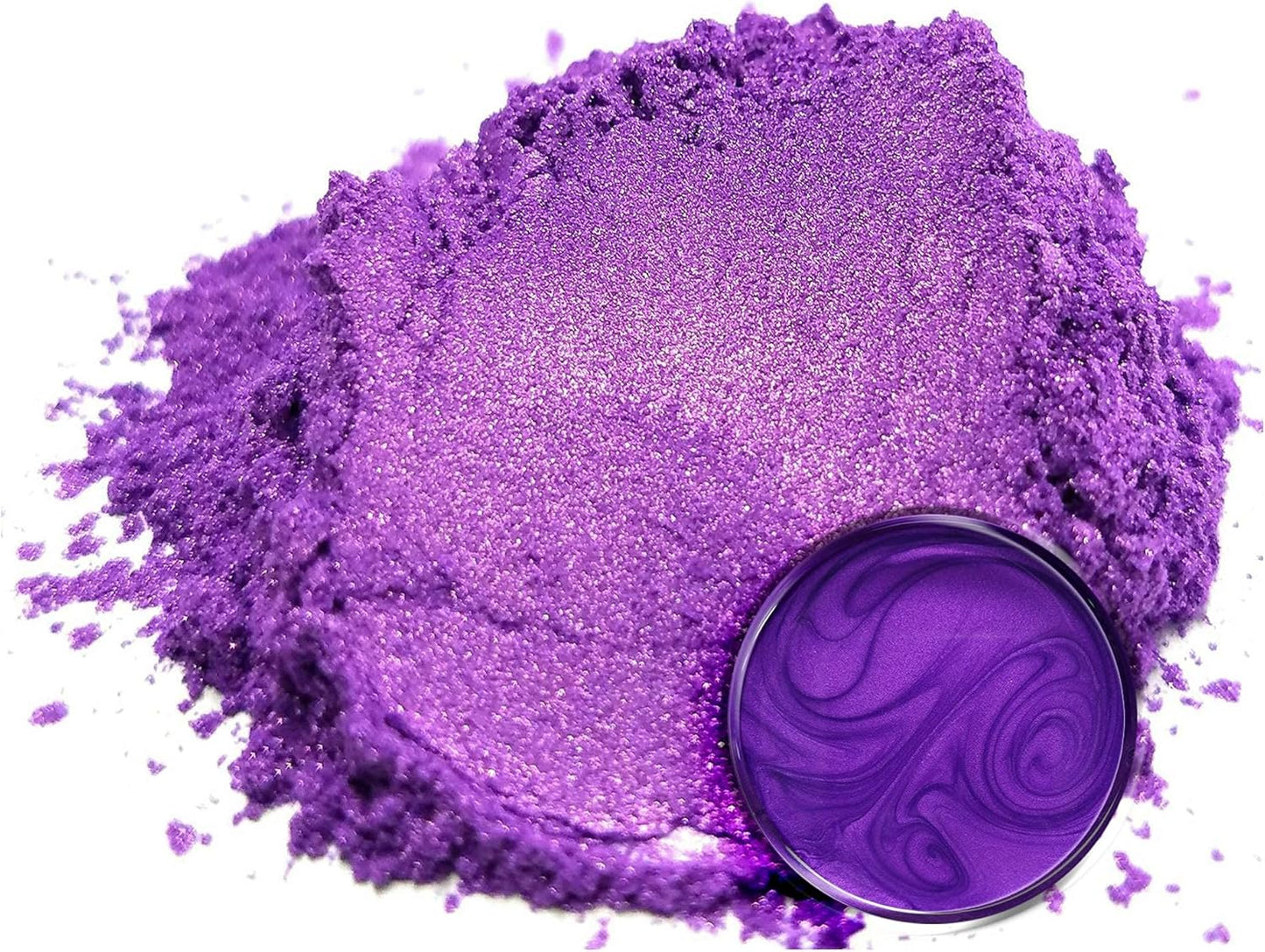 Eye Candy Pigments Premium Purple Mica Powder - Barney Purple (50gr) - for Epoxy, Resin, Soap, Paint, Woodworking, Acrylic Pouring, Bath Bombs, Fishing Lures - DIY Arts and Crafts Additive