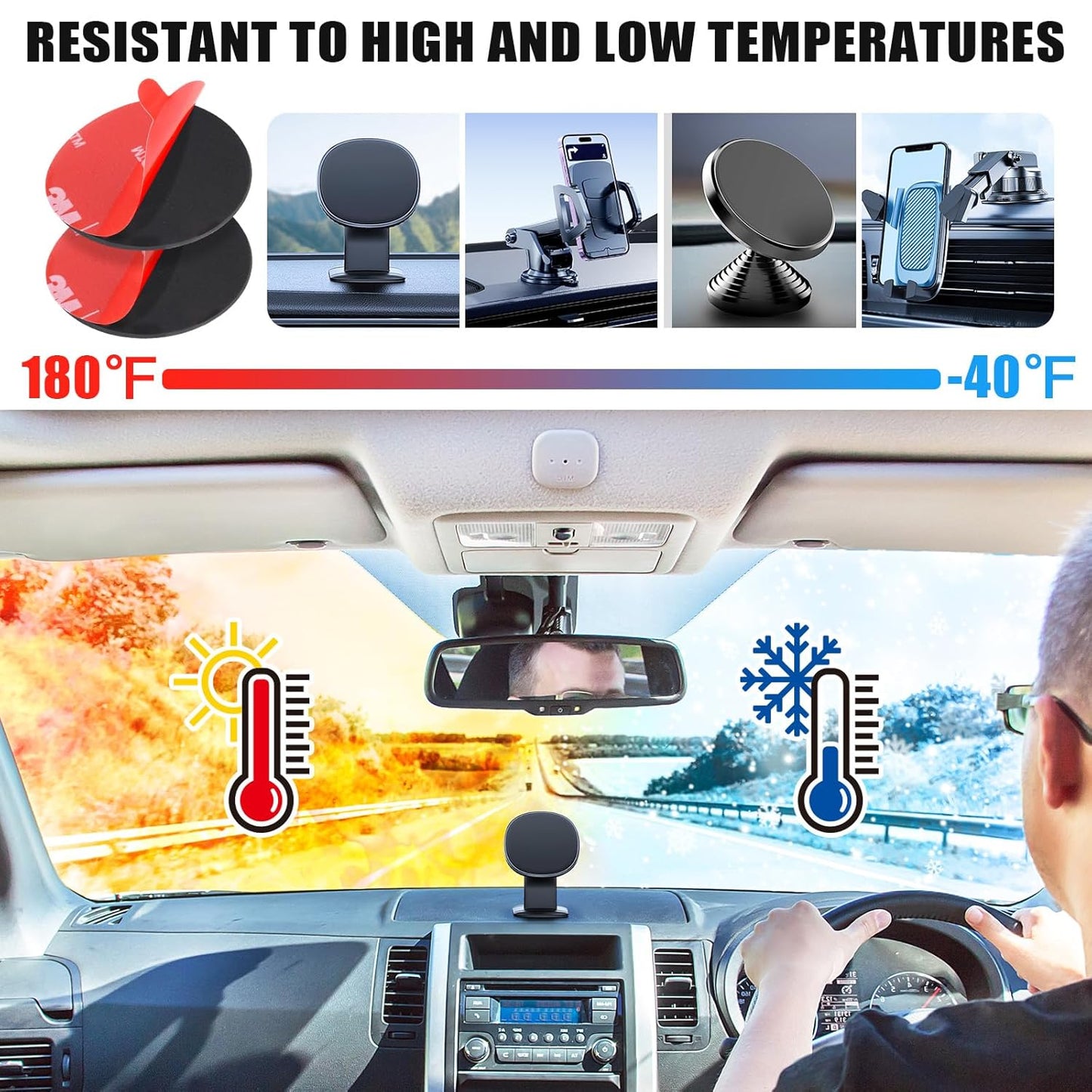 16 Pack 3M VHB 5952 Foam Tape, Double-Sided Heavy Duty Mounting Tape – 1 Inch & 2 Inch, Square, Rectangle & Round Shapes, Waterproof & Heat Resistant, for Car, Home Decor & Outdoor Use