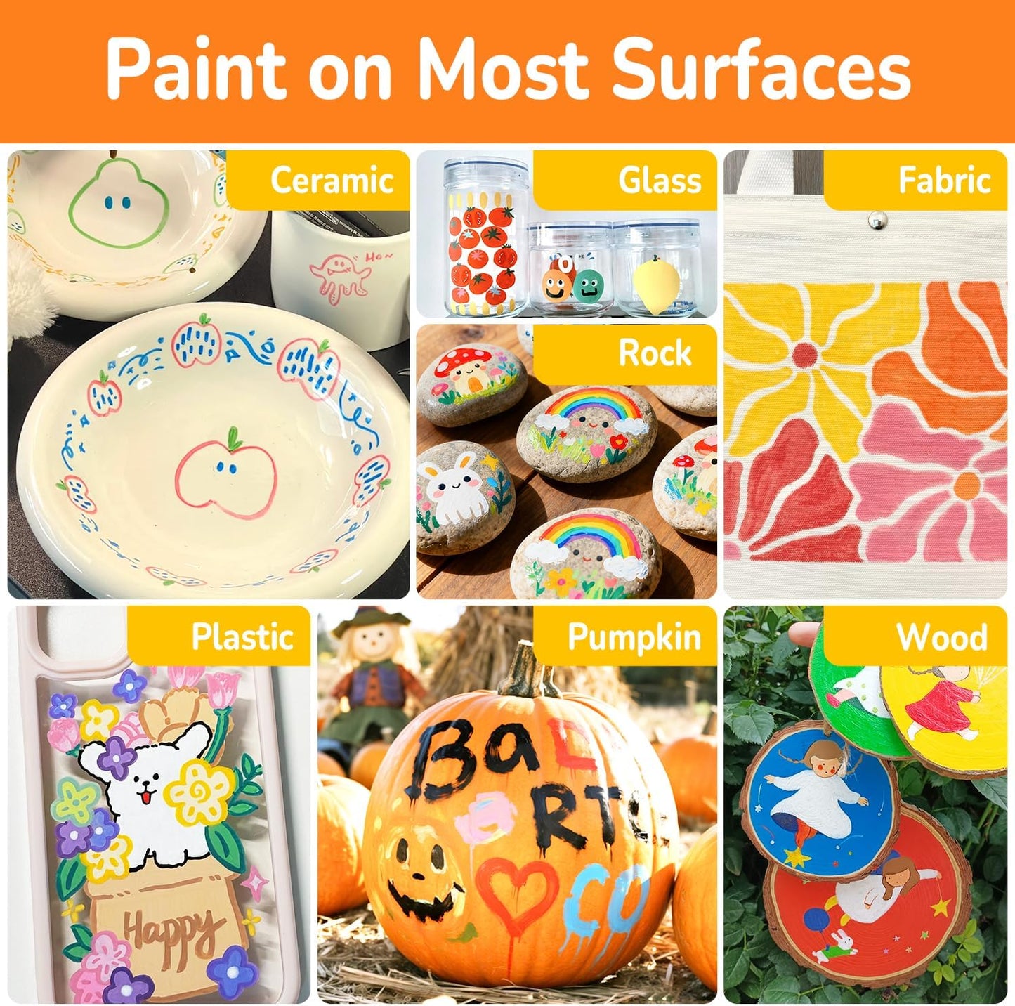 Acrylic Markers, 30 Dual-Tip Paint Pens for Rock Painting, Colouring Books, Mugs, Canvas Shoes, Metal, Scrapbooking - Quick Dry, Brush & Fine, Drawing Markers, Classrooms Must Have