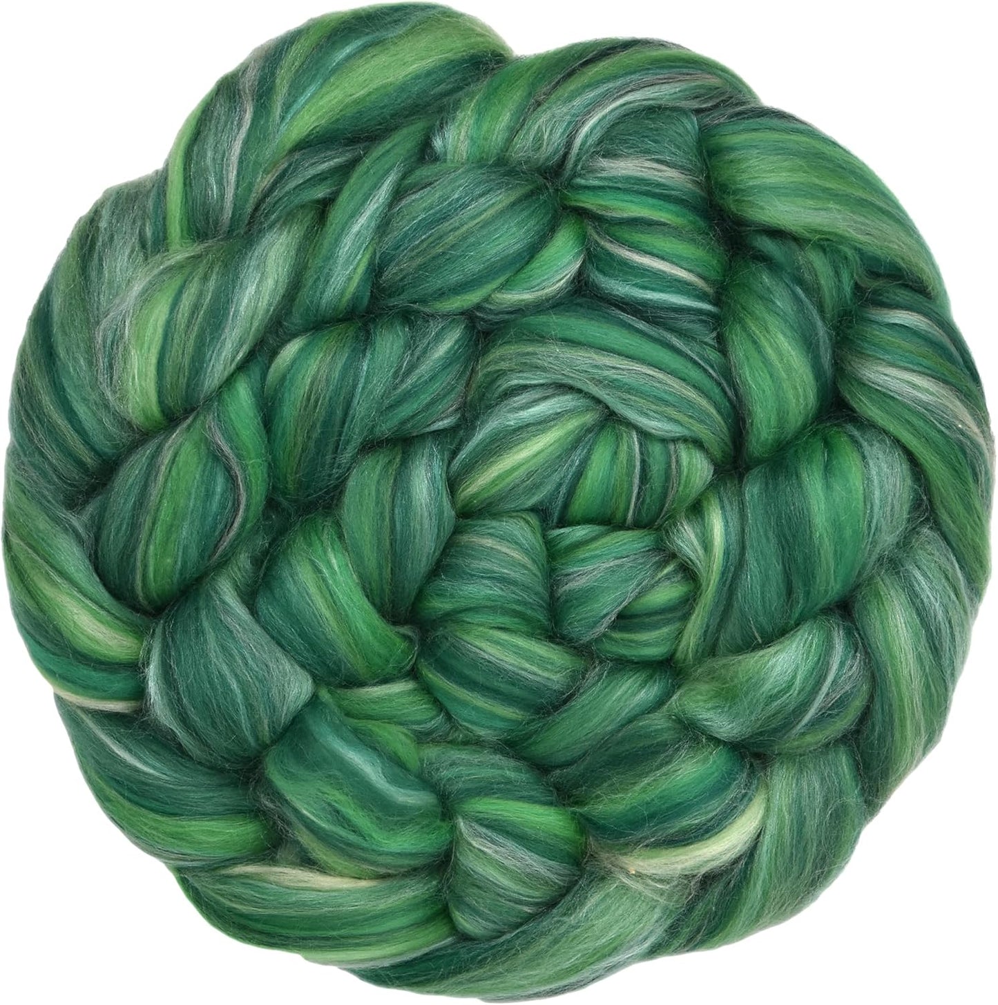 Merino Silk Luxe Tonal Designer Blend. Superfine Merino, Mulberry Silk, Tussah Silk. Top Roving for Spinning or Felting. Eden 4oz