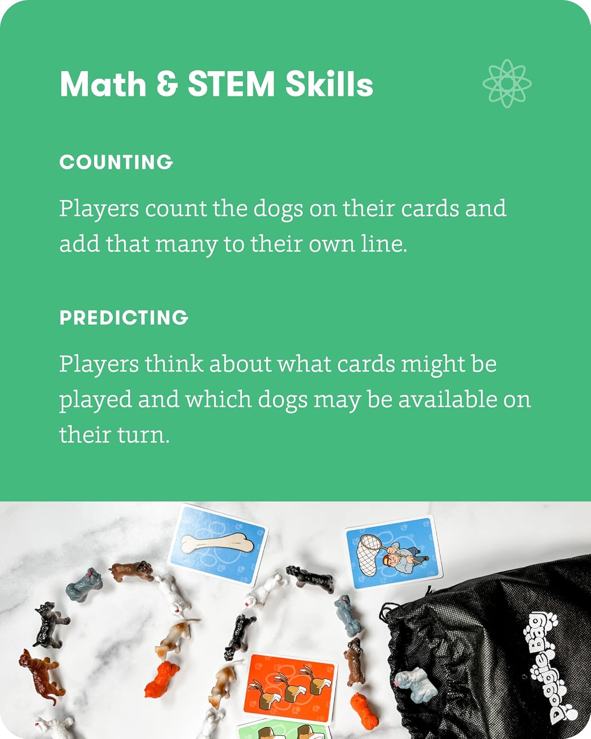 SimplyFun Walk The Dogs Math Game - One of The Most Fun Games for Kids Ages 8 and Up - Play to Practice Counting & Sorting- 2 to 5 Players