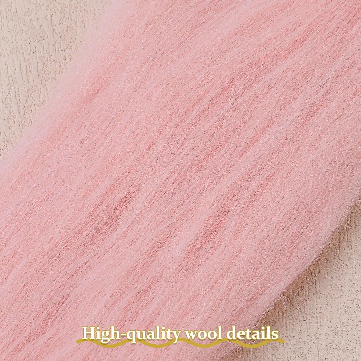 QMNNMA 14.1oz Wool Roving Yarn, Fiber Roving Wool Top, Felting Supplies, Chunky Yarn, Handmade Carded Core Wool for Wet Felting DIY Hand Spinning