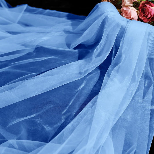 Sheer Fabric 60" x 1 Yards (3 ft) Organza Fabric by The Yard for DIY Wedding Decorations Craft Projects Party Backdrops Bows (Baby Blue)