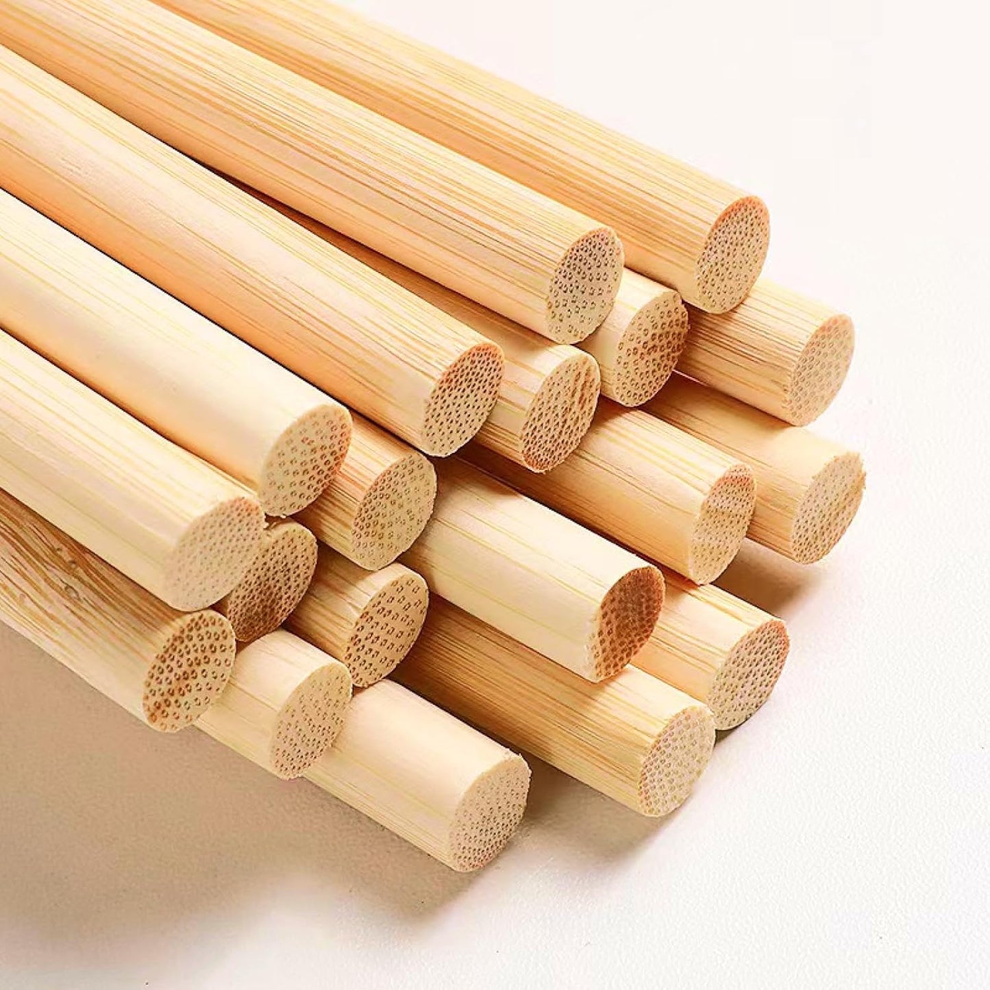 1/2 x 48 Inch 50 PCS Dowel Rods Wood Sticks Wooden Dowel Rods - Unfinished Bamboo Sticks - for Crafts and DIYers