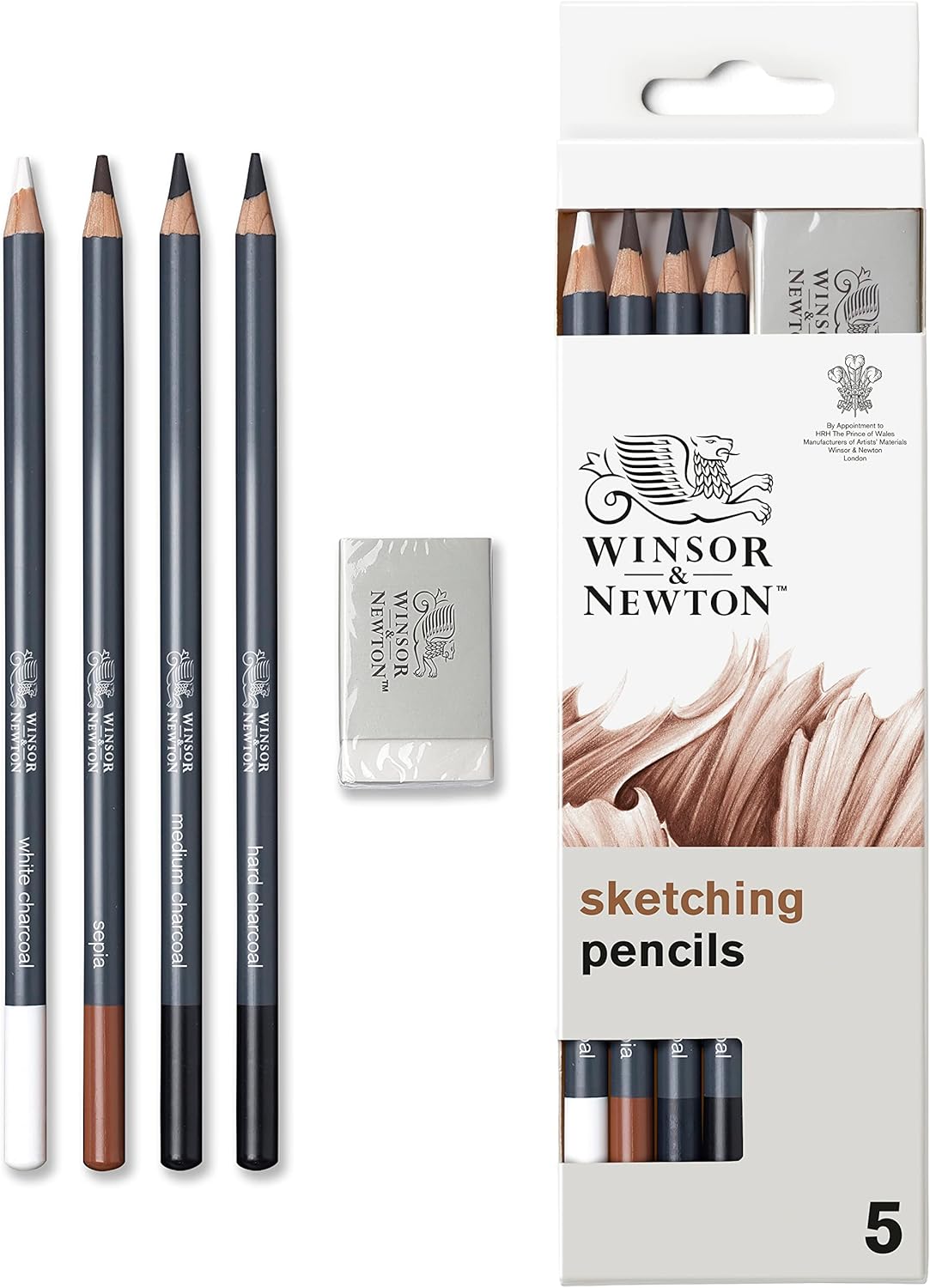 Winsor & Newton Studio Collection Artist Pencils, Sketching Pencils, Set of 5