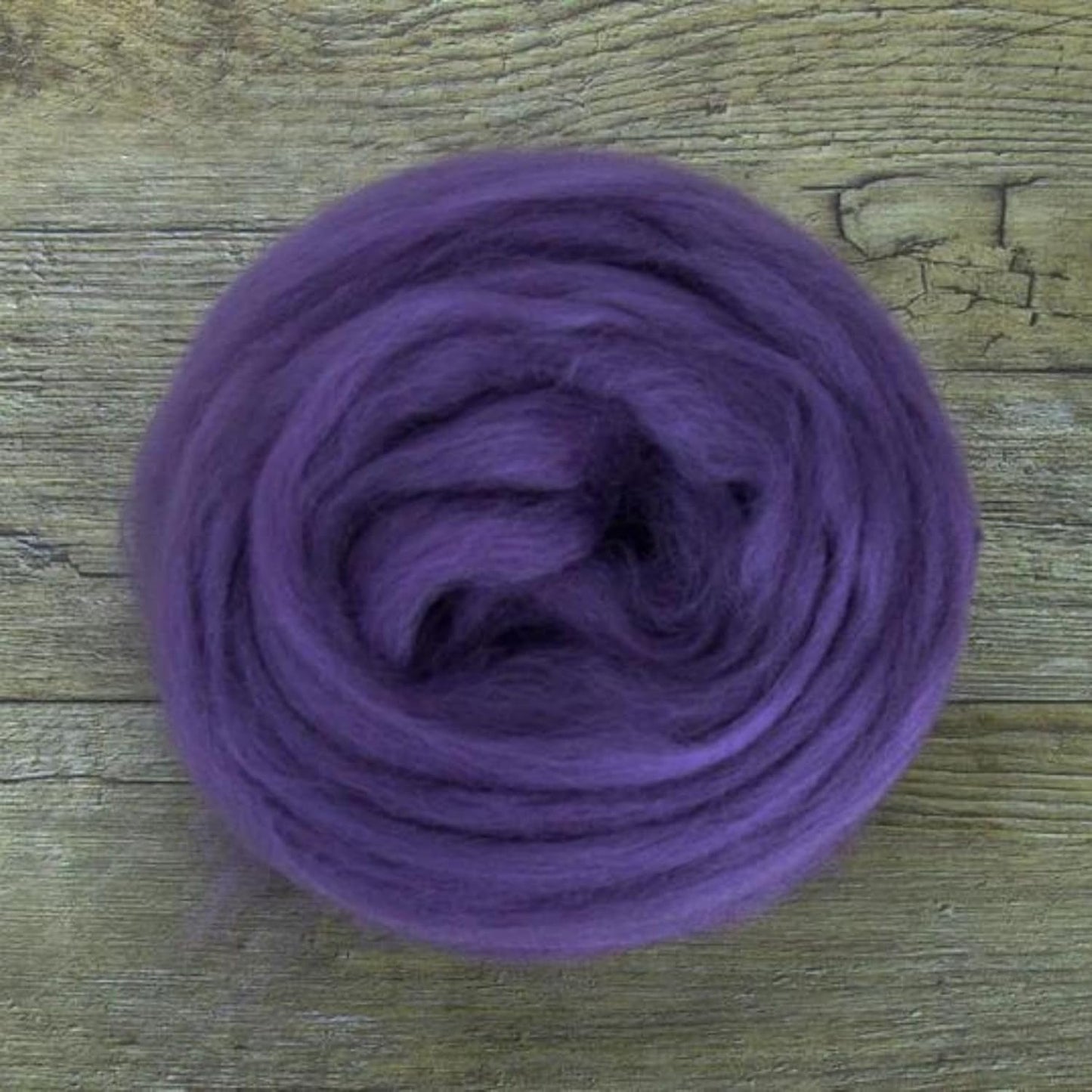 Revolution Fibers Dyed Corriedale Wool | 8 Ounces of Premium Combed Wool Top | 26 Micron, 100% Pure Corriedale Wool Roving, Ethically Sourced (Heather Purple)