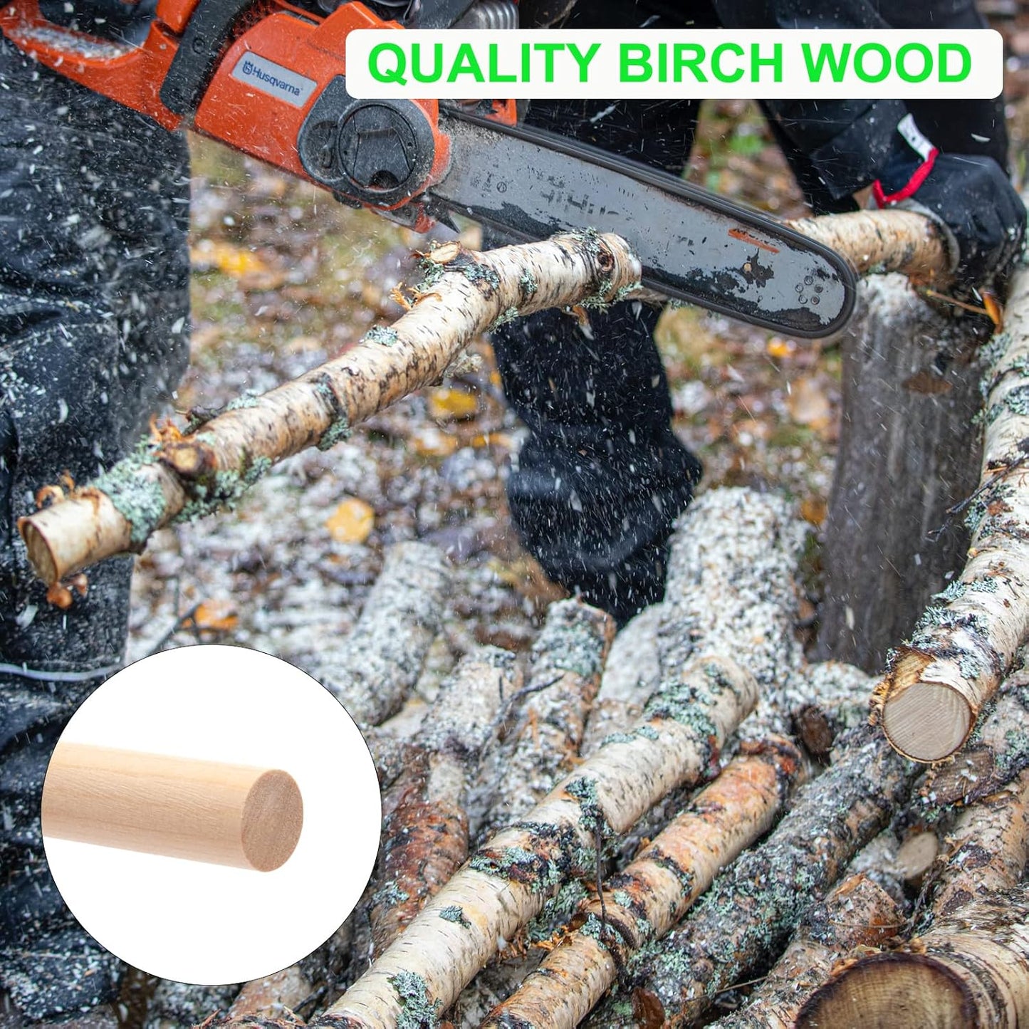 Wooden Dowel Rods Wood Dowels, 10PCS 1/2 x 12 Round Wooden Sticks for Crafts, Macrame Dowels, Unfinished Hardwood Sticks for Crafting, Arts and DIYers, Tiered Cake Support and Wedding Ribbon Wands