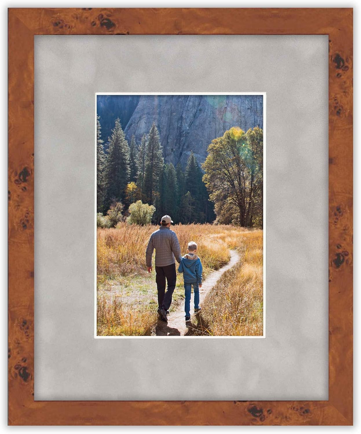 Pack of 25 Acid Free 11x14 Mats Bevel Cut for 8.5x11 Photos - Light Grey Suede Precut Matboards For Pictures, Photos, Framing - 4-ply Thickness