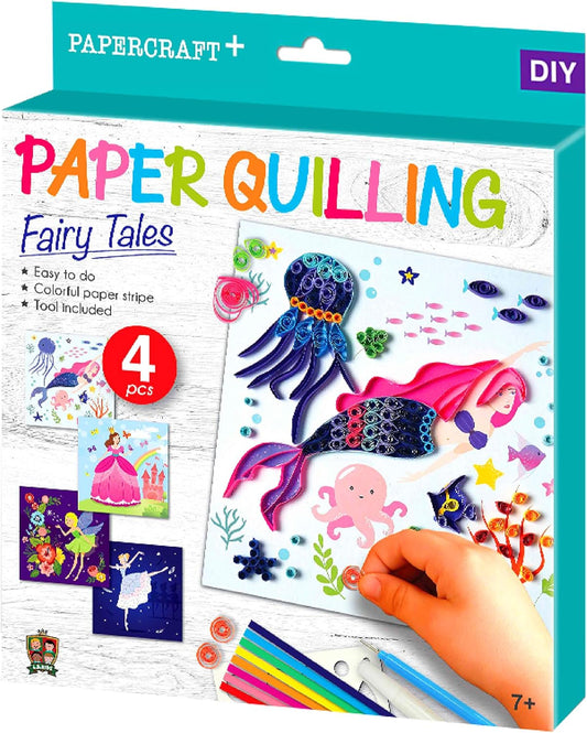 C.S. Kids DIY Paper Quilling Arts & Crafts Gifts – Fairy Tales| 3D Paper Quilling Design Kits for Kids, Make Your Own Paper Art (Paper strips & tools Included)