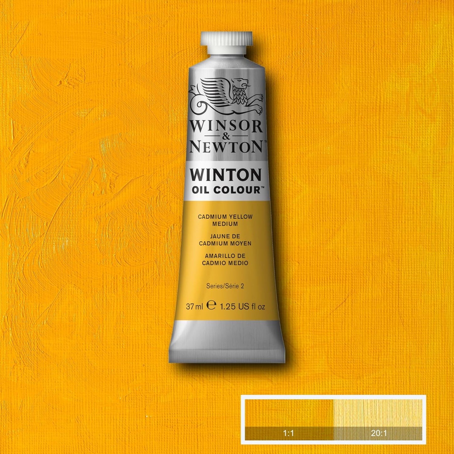 Winsor & Newton Winton Oil Color, 37ml (1.25-oz) Tube, Cadmium Yellow Medium