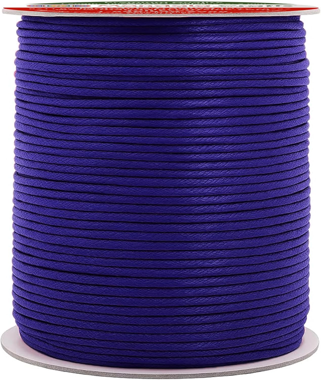 Mandala Crafts 2mm 109 Yards Dark Indigo Cotton Waxed Cord for Jewelry Making Bracelet Cord Waxed String - Beading String Thread Jewelry Cords for Necklaces String