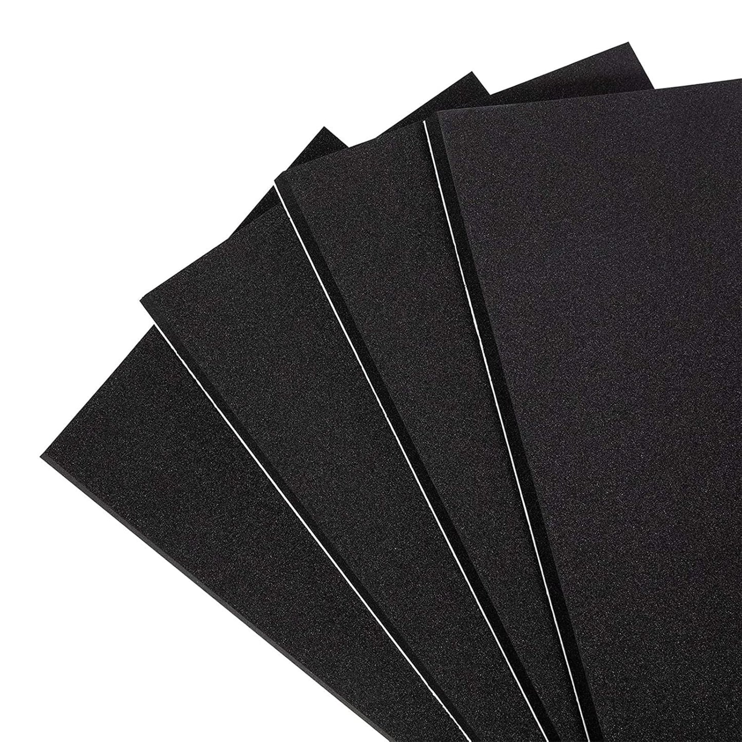 MAGZO 4Pcs Adhesive Foam Padding 1/2 in Thick X 12 in X 8 in,Closed Cell Foam Sheets Neoprene Rubber Self Stick Pads Anti Vibration Pads,Black (12in x 8in x 1/2in, 4Pcs)