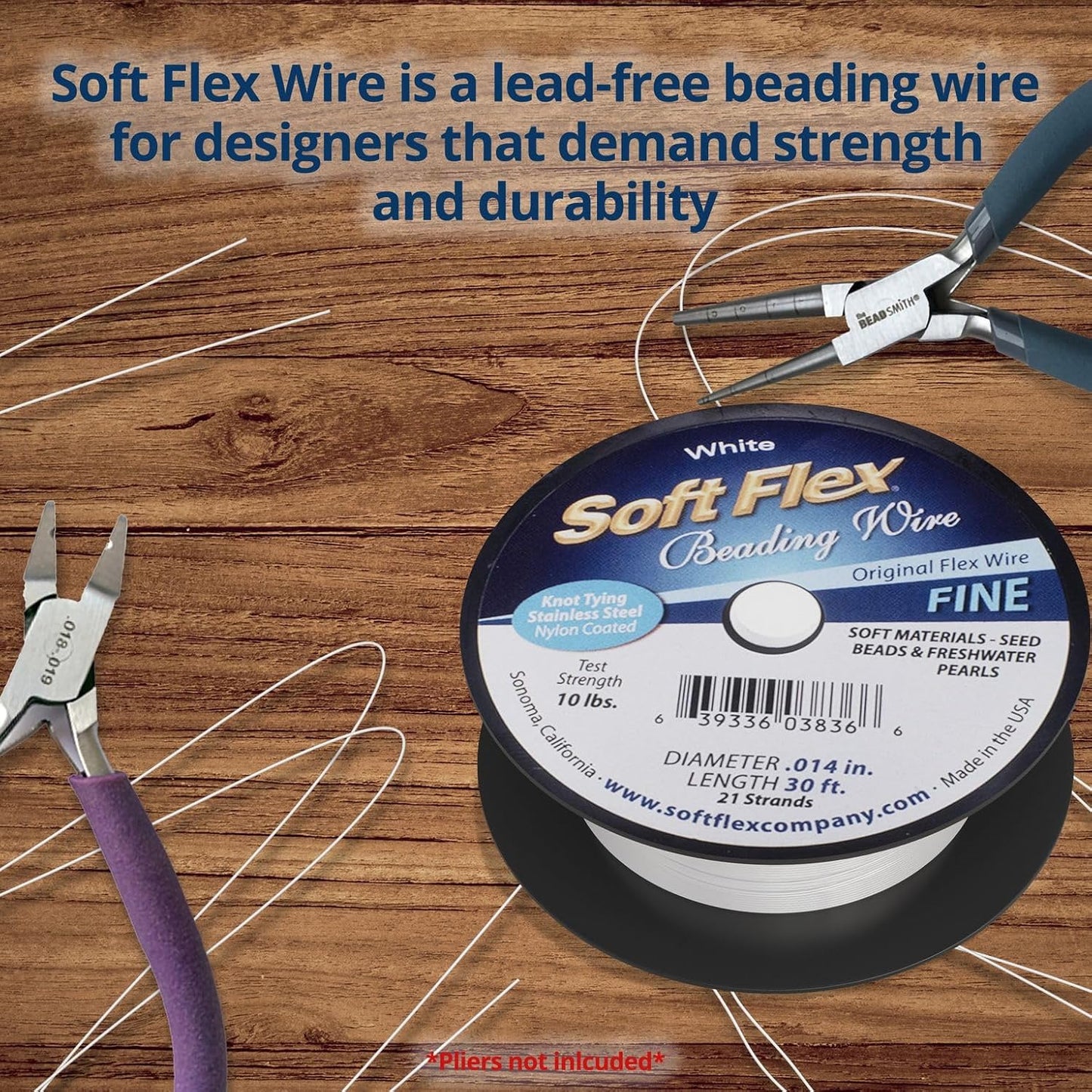 Soft Flex 21 Strand Beading Wire - Fine 0.14 Diameter - 30 Feet Design Wire