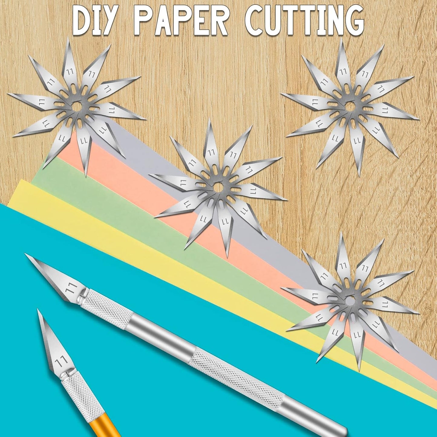 120 Pack Exacto Knife Blades 11, Craft Knife Blades Replacement, Exacto Blade 11, Hobby Knife Blade Refills for Art, Craft, Scrapbooking, Cutting, Carving
