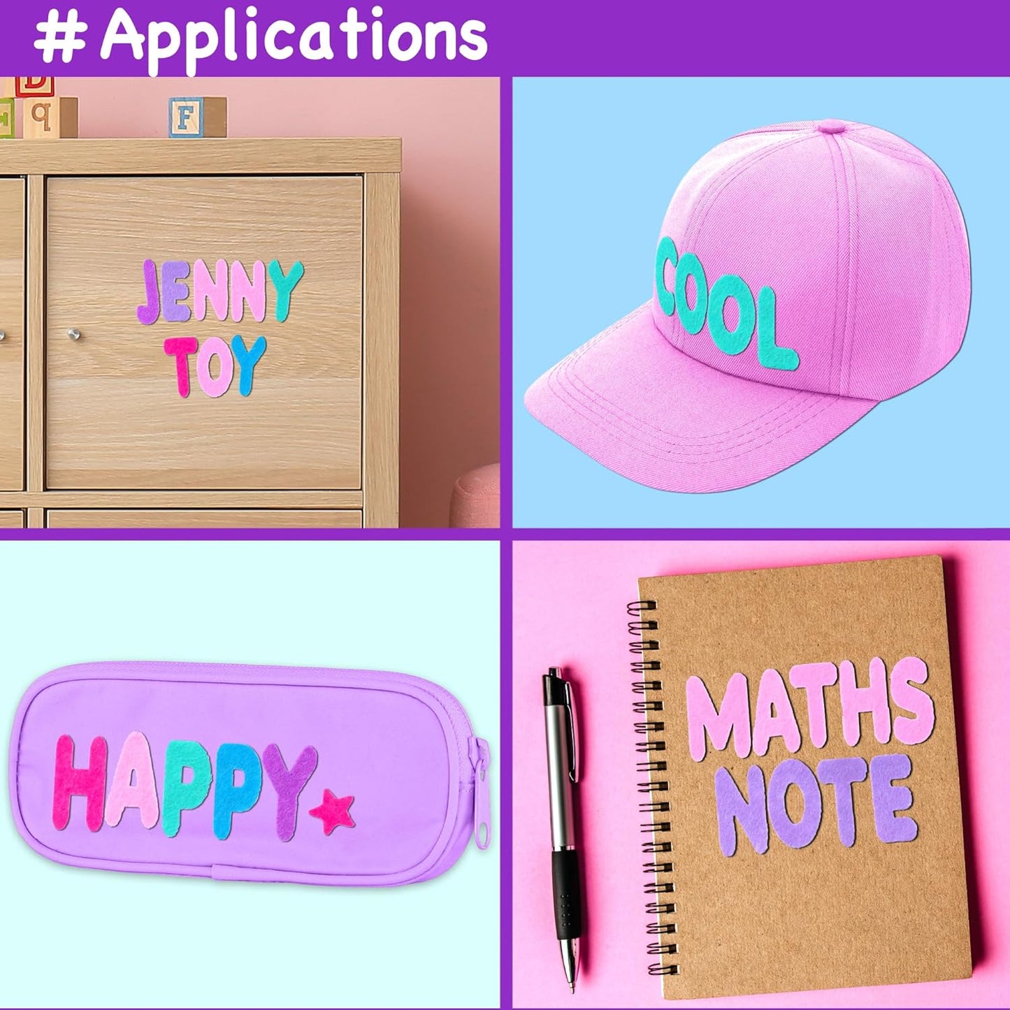 EZCRA Felt Alphabet Stickers, Large Self-Adhesive A-Z Puffy Letters for Kids Ages 3-5 – Classroom, Preschool, Homeschool DIY, Scrapbooking, 260+ Pieces