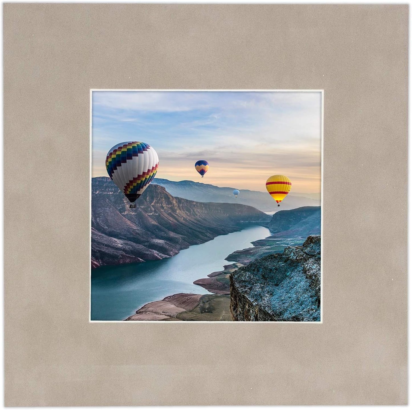 Pack of Ten Acid Free 11x14 Mats Bevel Cut for 8.5x11 Photos - Light Grey Suede Precut Matboards With Backing Boards and Self Seal Photo Mat Bags For Pictures, Photos, Framing - 4-ply Thickness