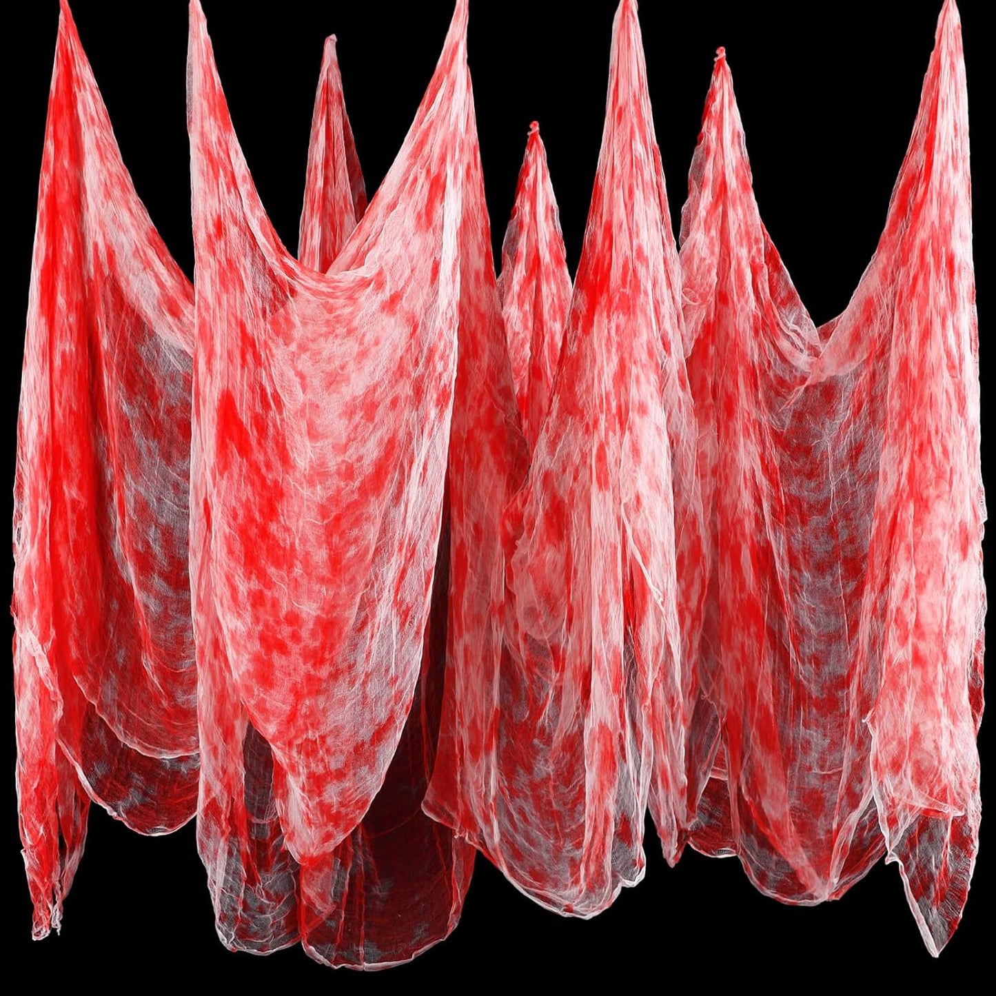 Boao Halloween Cheese cloth 70.87 x 196.85 Inch Bloody Cheesecloth Roll for Crafts Large Cotton Muslin Gauze Fabric for Halloween Outdoor & Indoor Spooky Decoration
