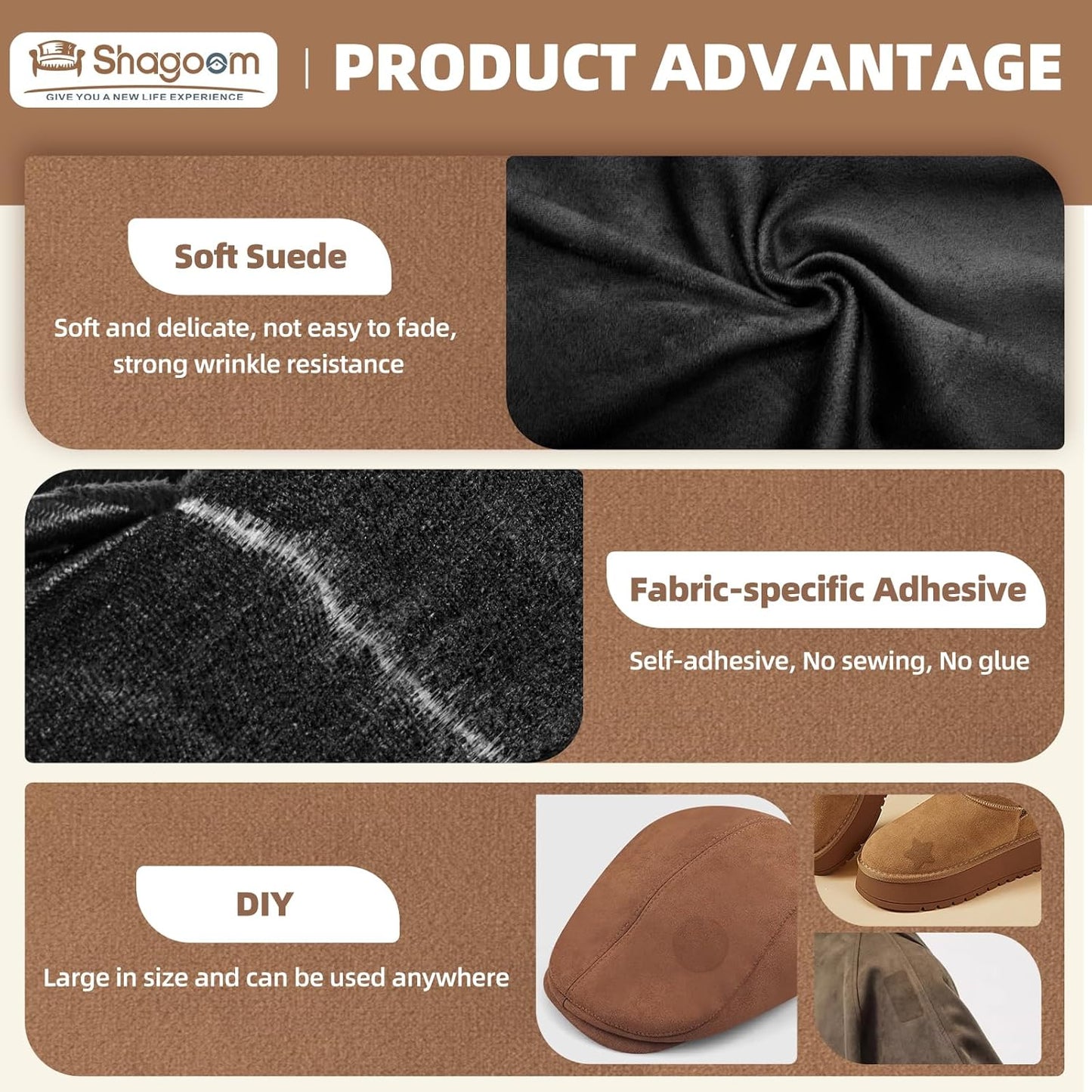 Suede Repair Patch, 17X79 Inch Large Repair Tape, Self-Adhesive Patches for Furniture, Sofa, Car Interior, Shoes, Hand Bag, Clothing (Grey, 17X79 Inch)